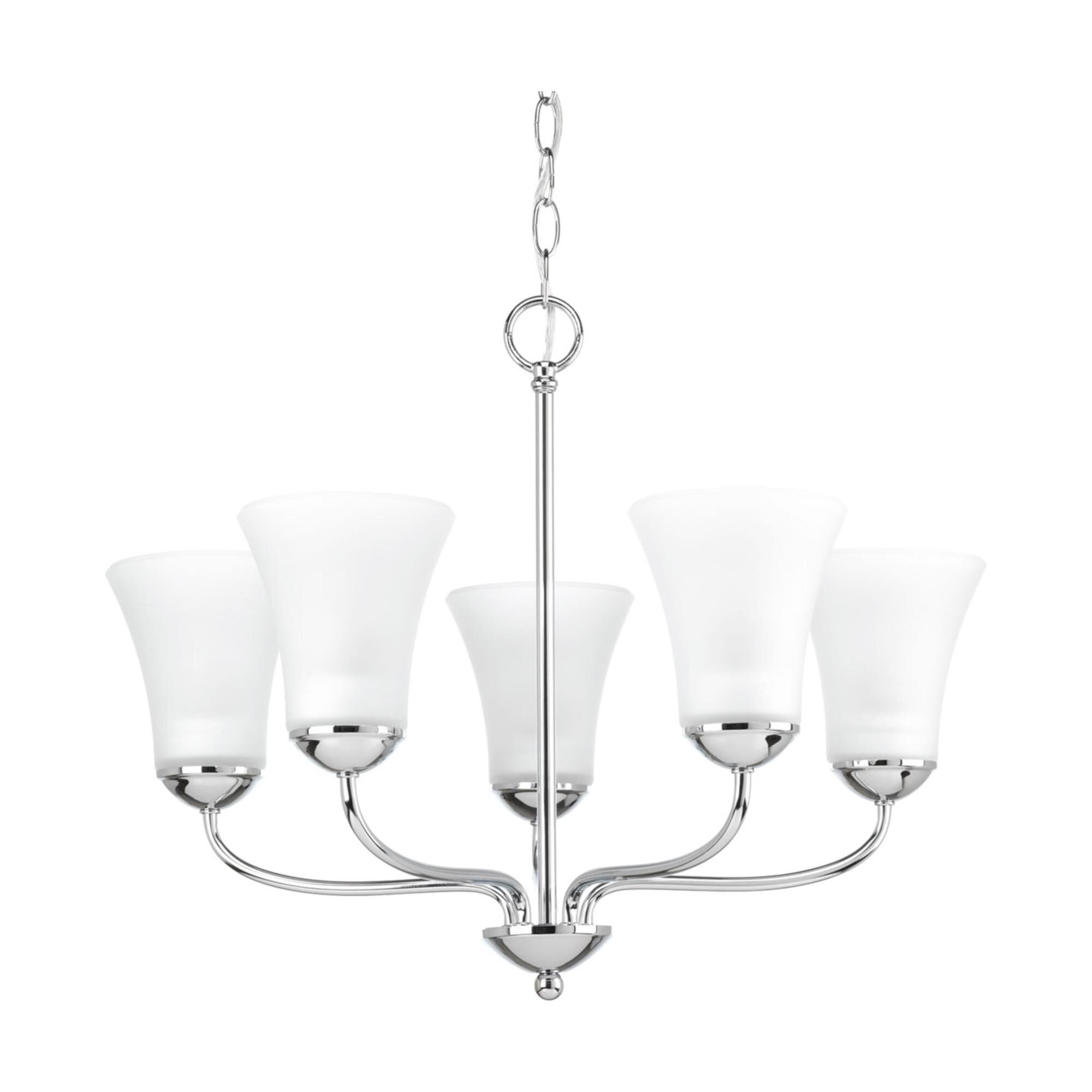 Shown in Polished Chrome finish and Etched glass