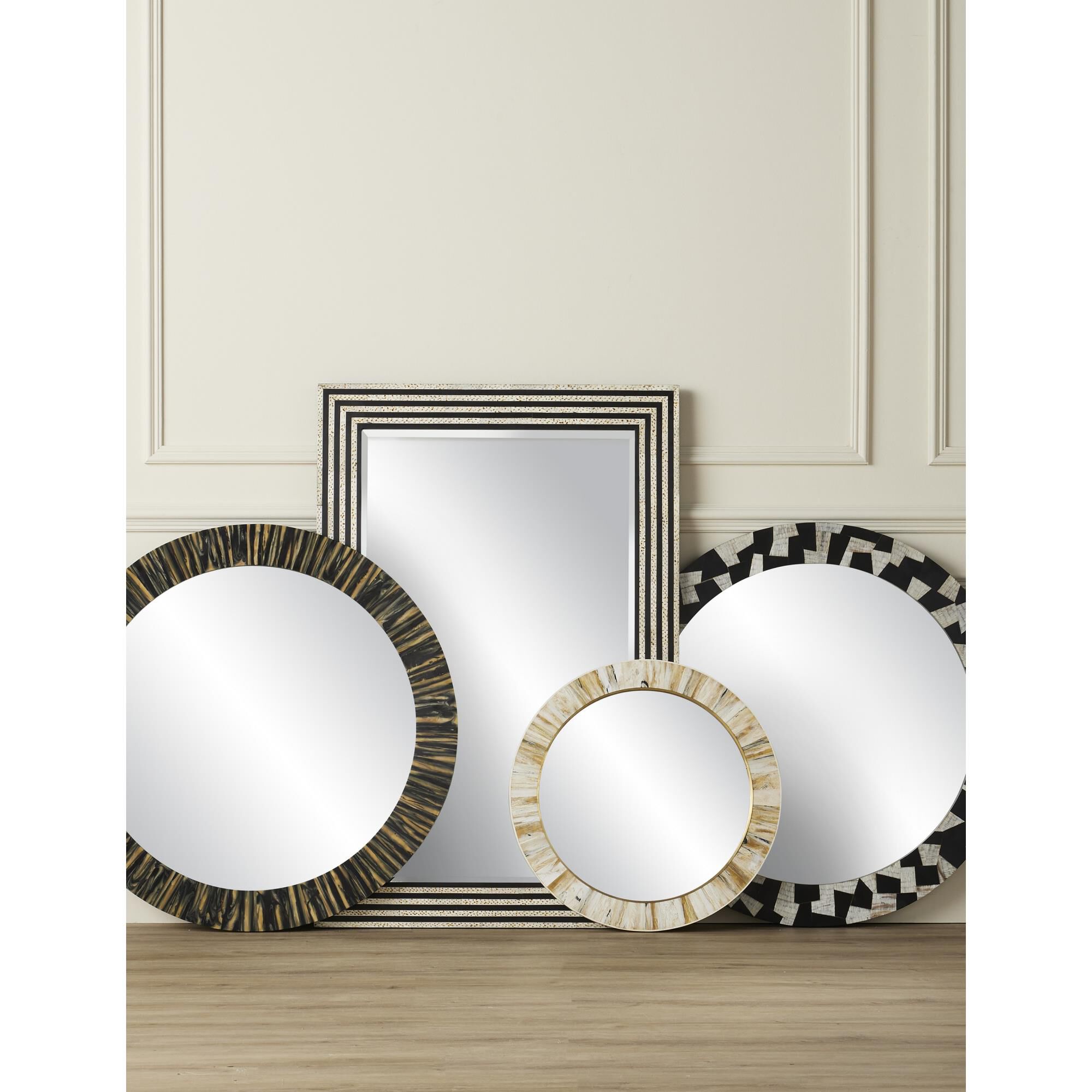 Niva Round Wall Mirror Decorative Mirrors by Currey and Company