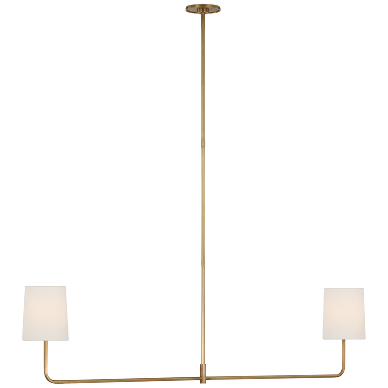 Barbara Barry Go Lightly 54 Inch 2 Light LED Linear Suspension Light by Visual Comfort Signature Collection