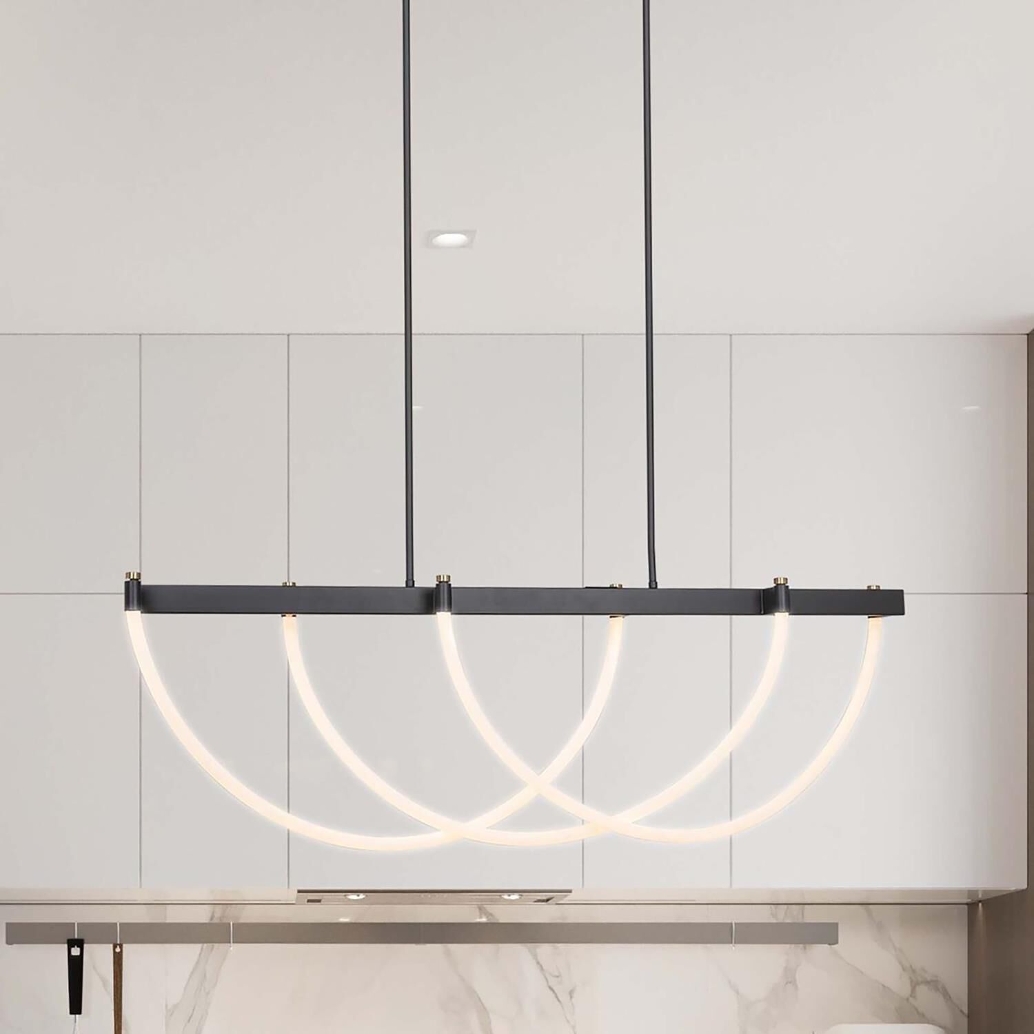 Shown in Black and Brushed Brass finish and Silicone White glass