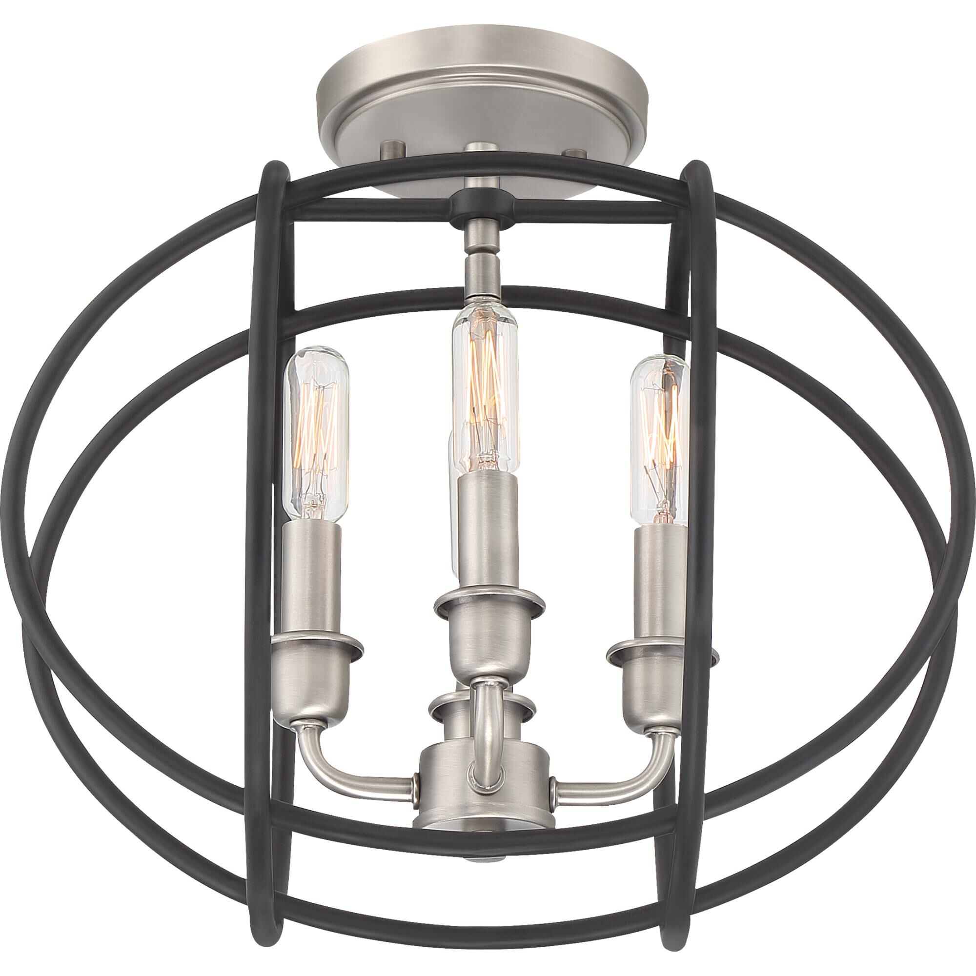 13 Inch 4 Light Flush Mount by Quoizel