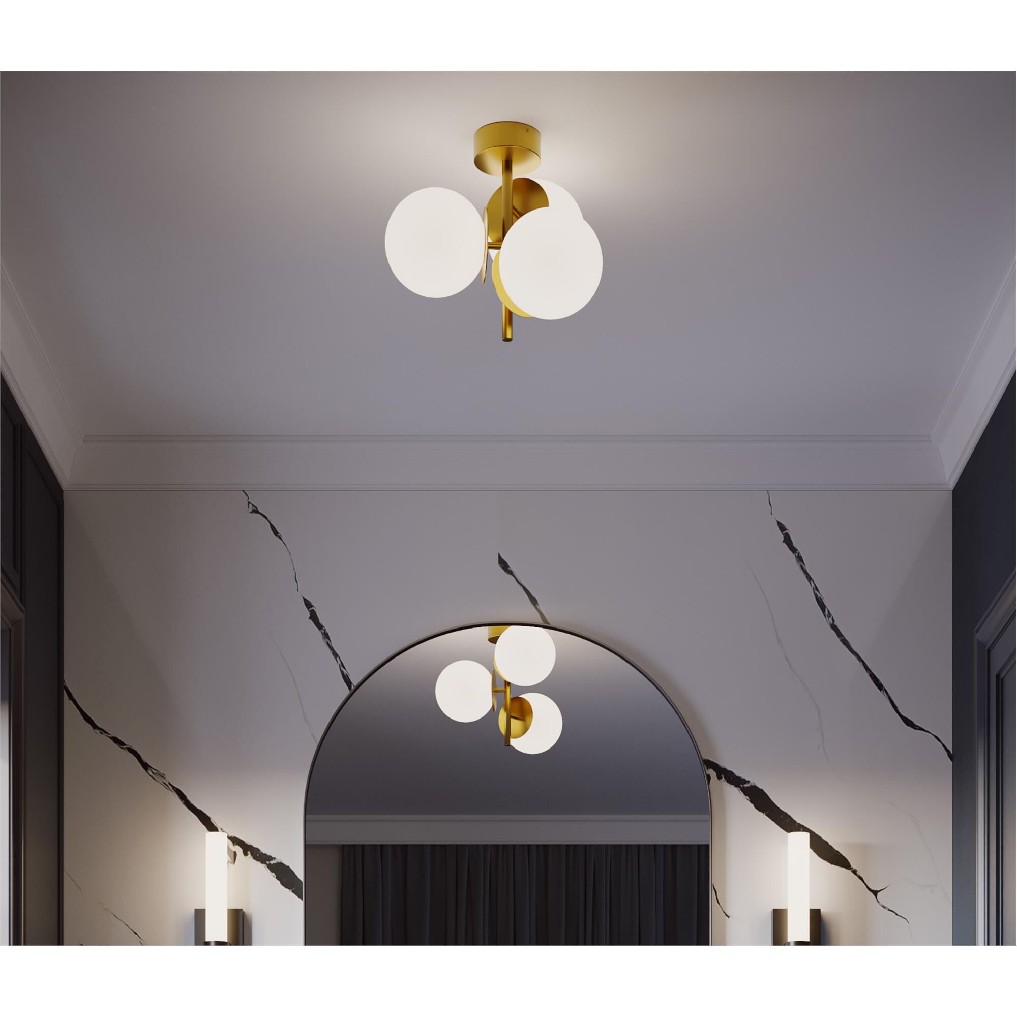 Arren 17 Inch Semi Flush Mount,