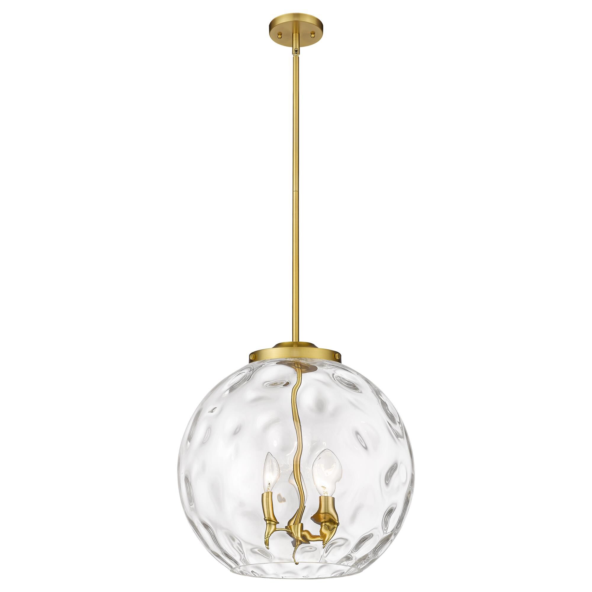 Shown in Satin Gold finish and Clear Water glass