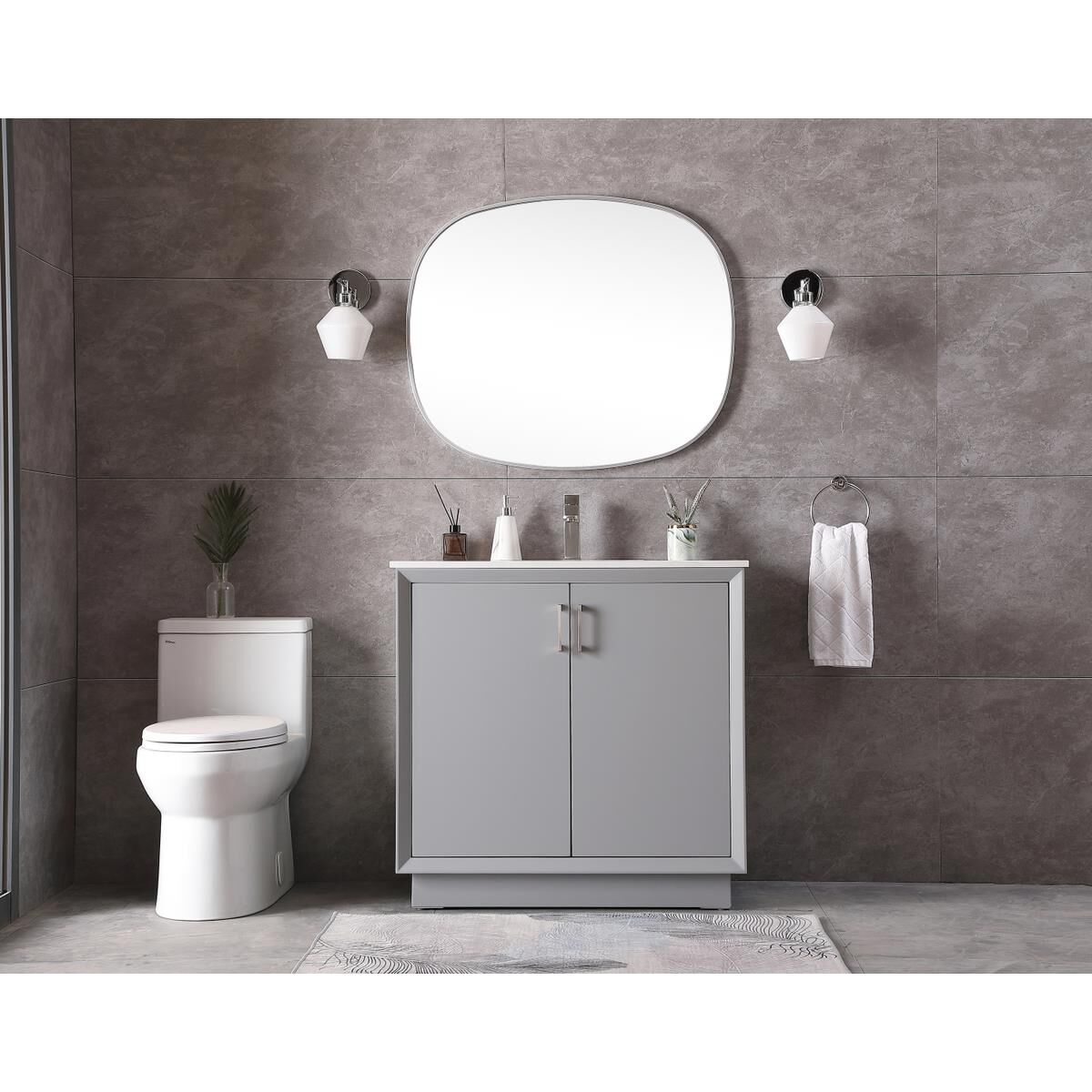 Shown in Grey finish