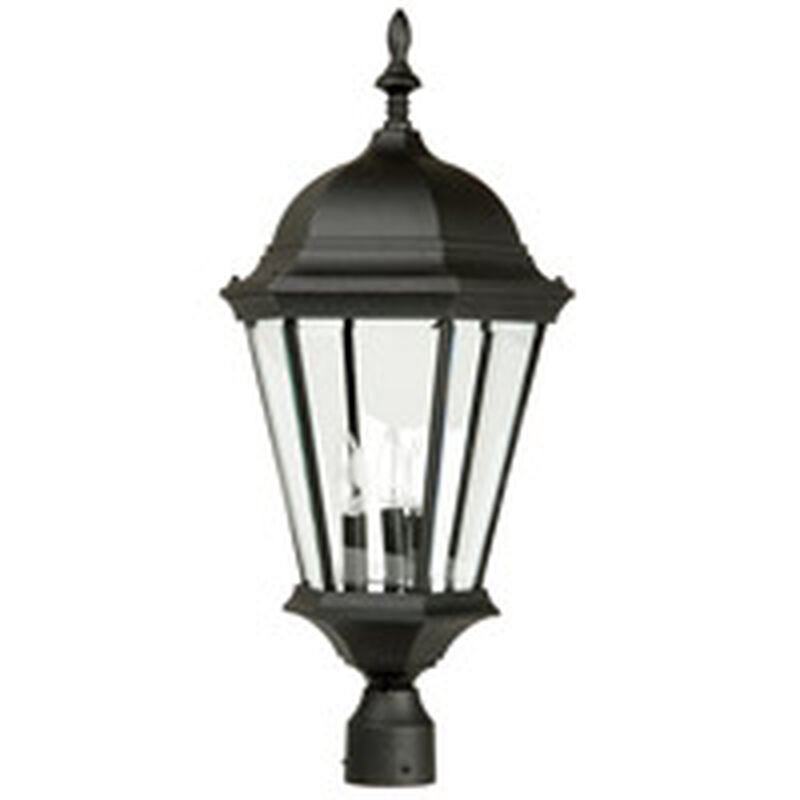 Straight Glass 27 Inch Tall 3 Light Outdoor Post Lamp by Craftmade
