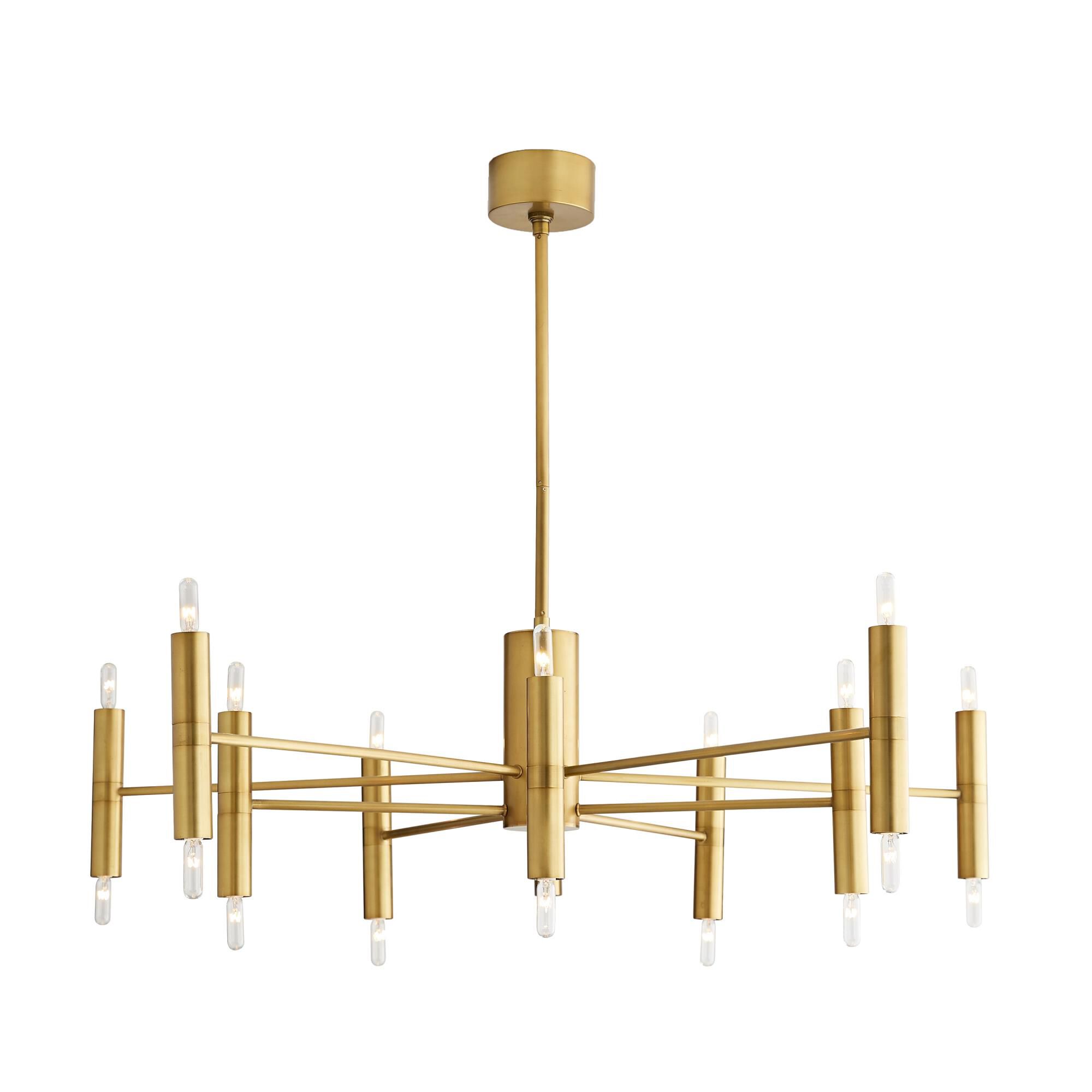 Shown in Antique Brass finish and Yes shade