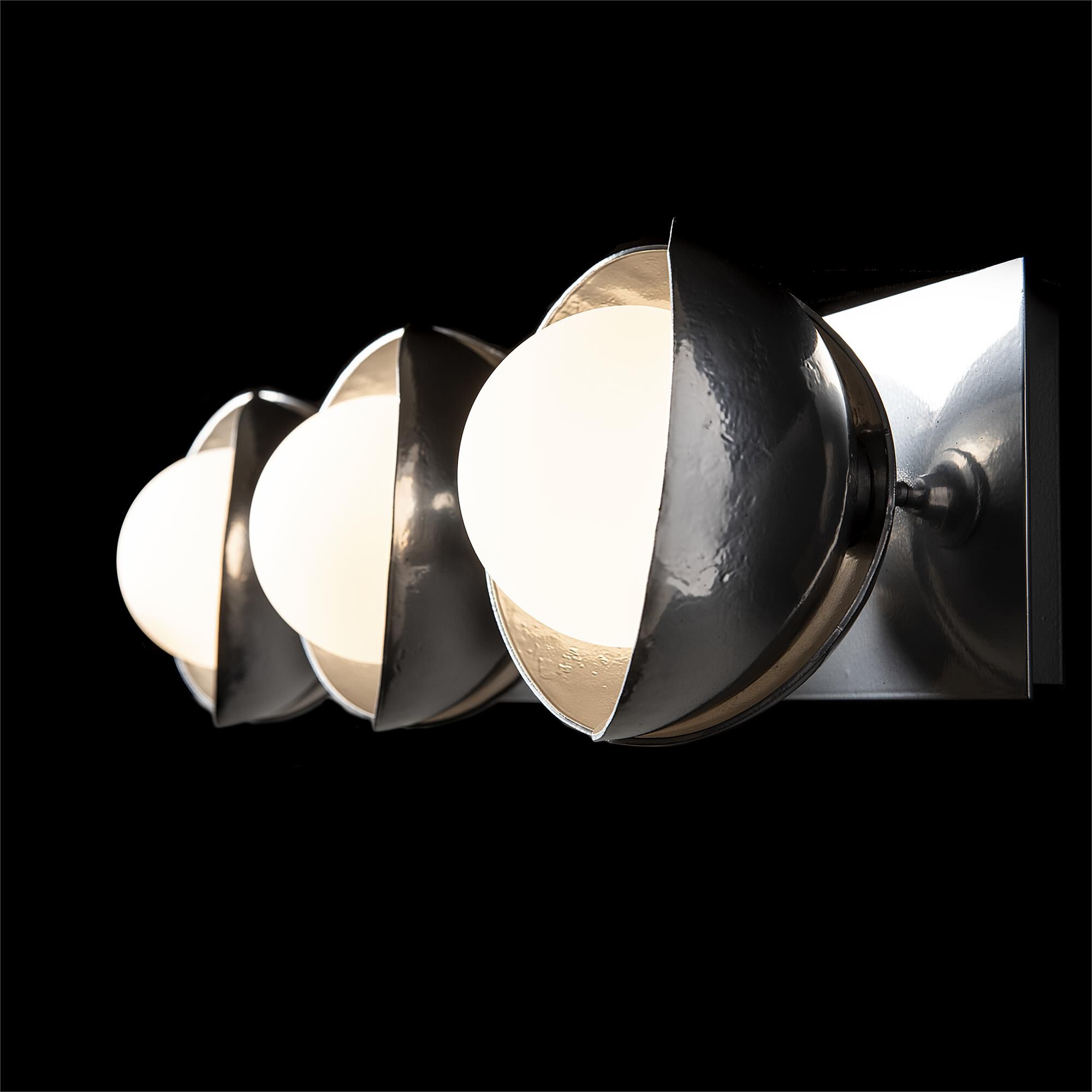 Shown in Sterling finish and Opal glass and Sterling (85) accent