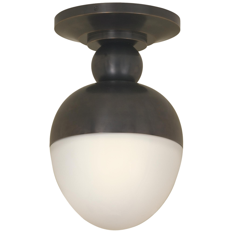 Thomas O'Brien Clark 7 Inch 1 Light Semi Flush Mount by Visual Comfort Signature Collection