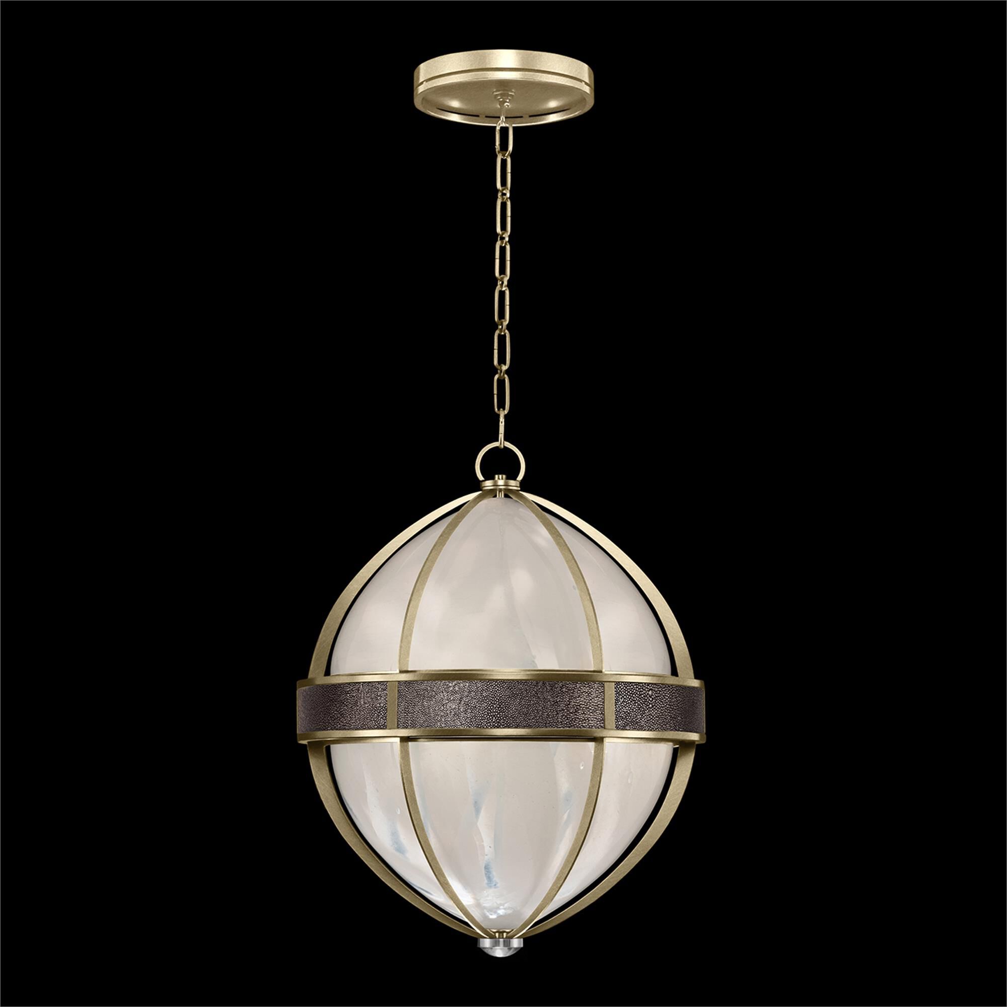 Shown in Soft Gold Leaf and Nickel  finish and Pebble accent