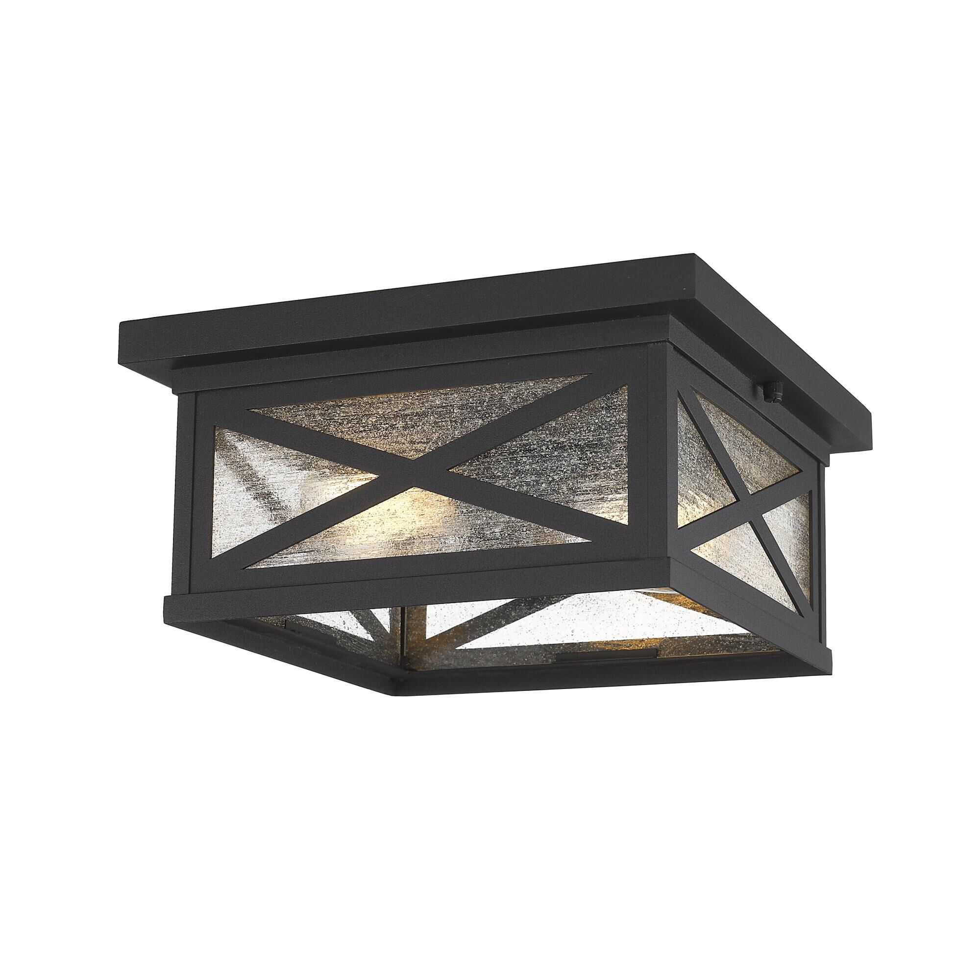 Shown in Black finish and Glass shade