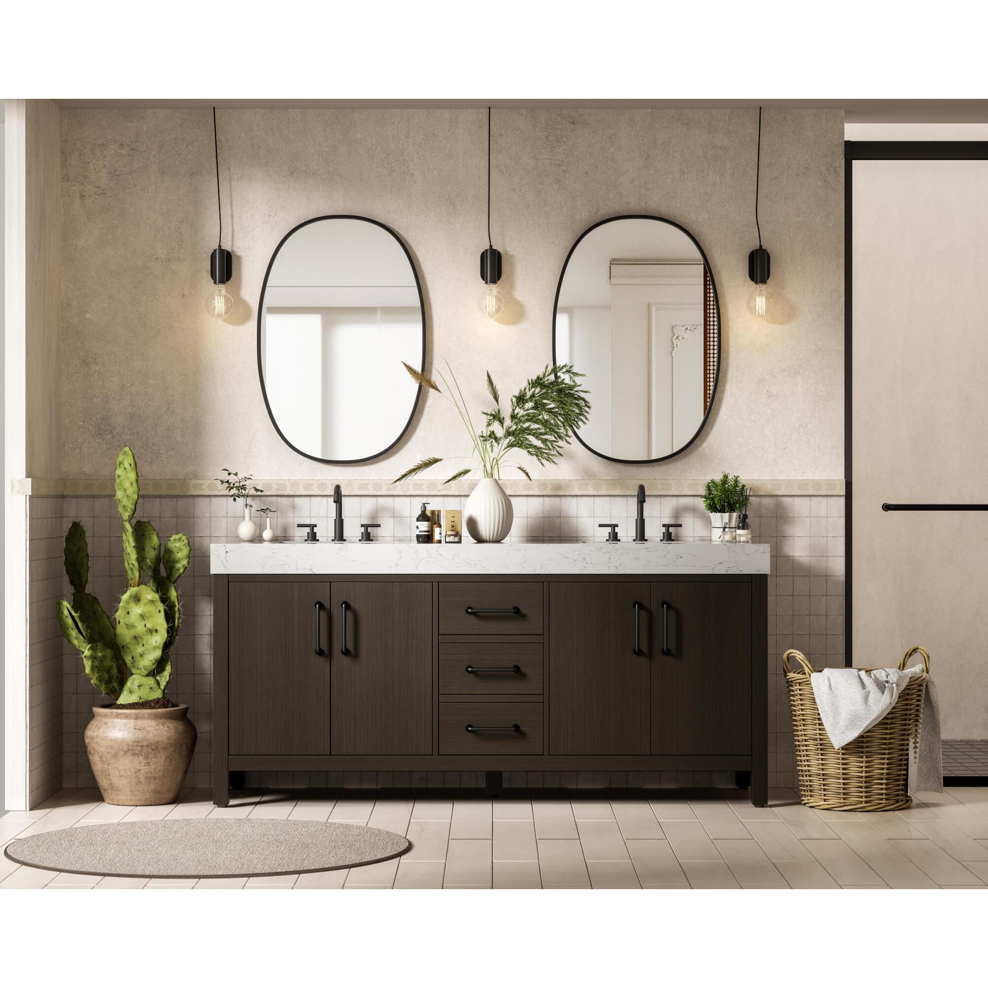 Nathan 72 Inch Bath Vanity by Elegant Dcor