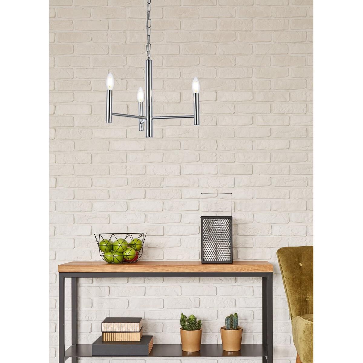 Carmella 17 Inch 3 Light Mini Chandelier by Elegant Lighting