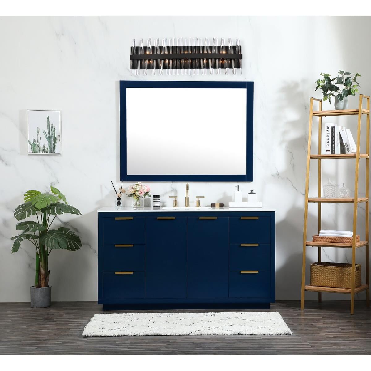 Shown in Black finish and Royal Cut crystal