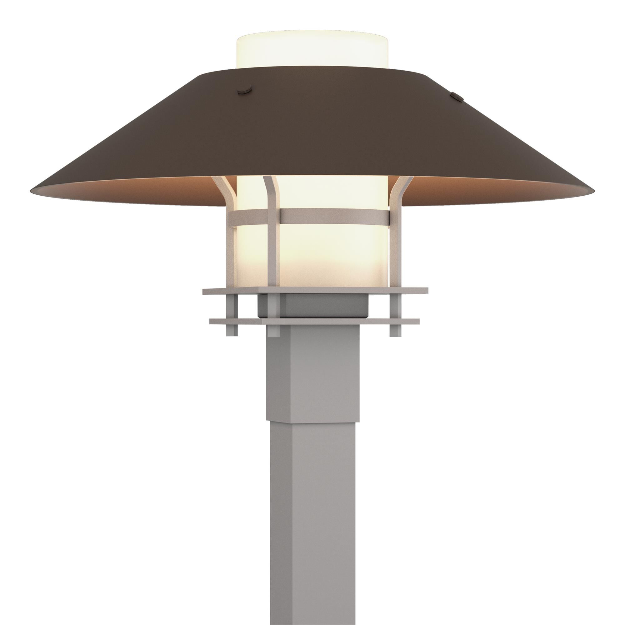 Shown in Coastal Burnished Steel finish and Opal glass and Coastal Bronze accent