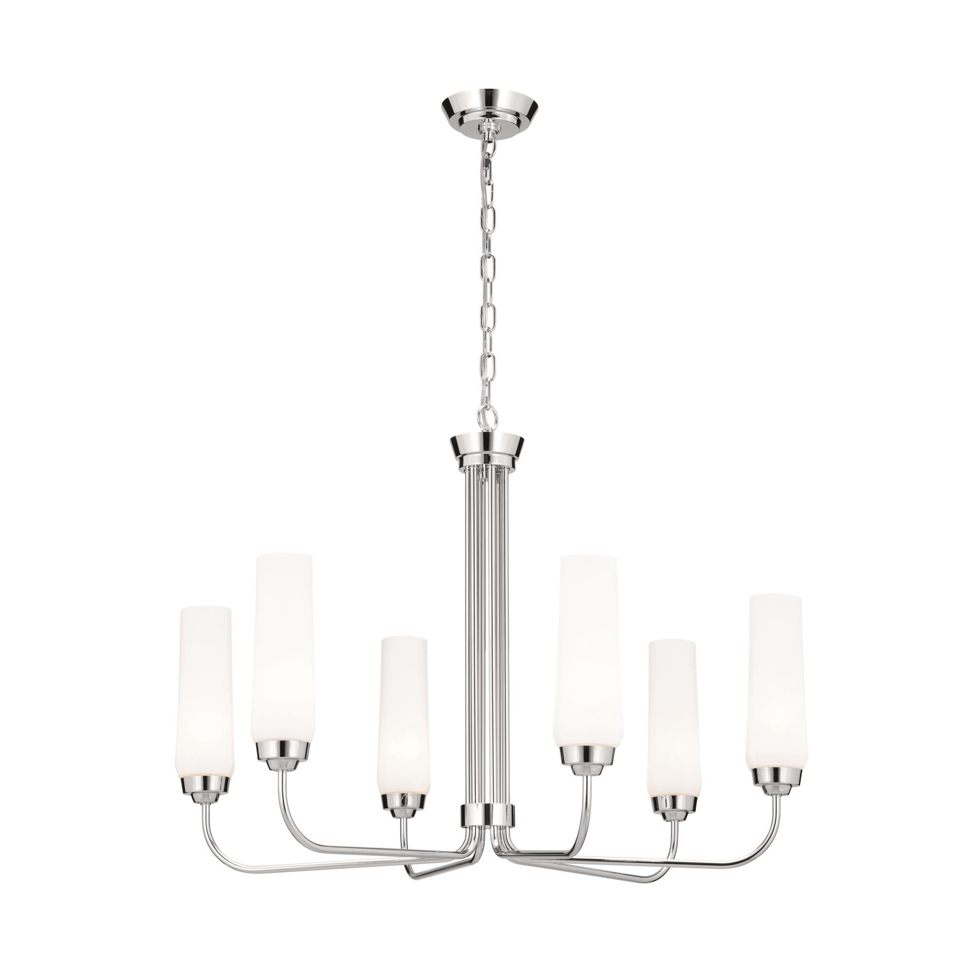 Shown in Polished Nickel finish and Opal glass