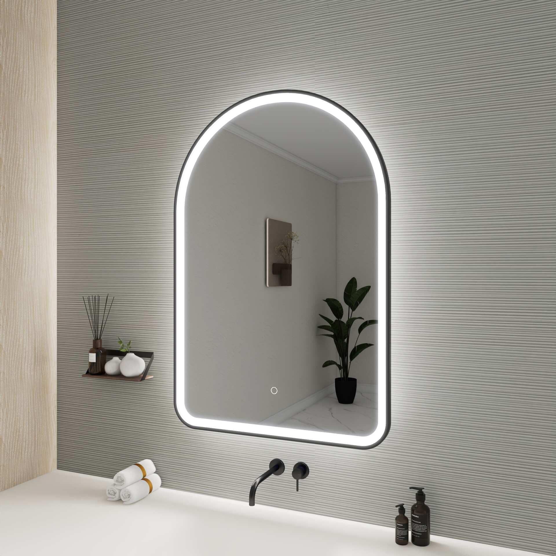 Harmoni 40 Inch Arched LED Lighted Mirror by Elegant Decor