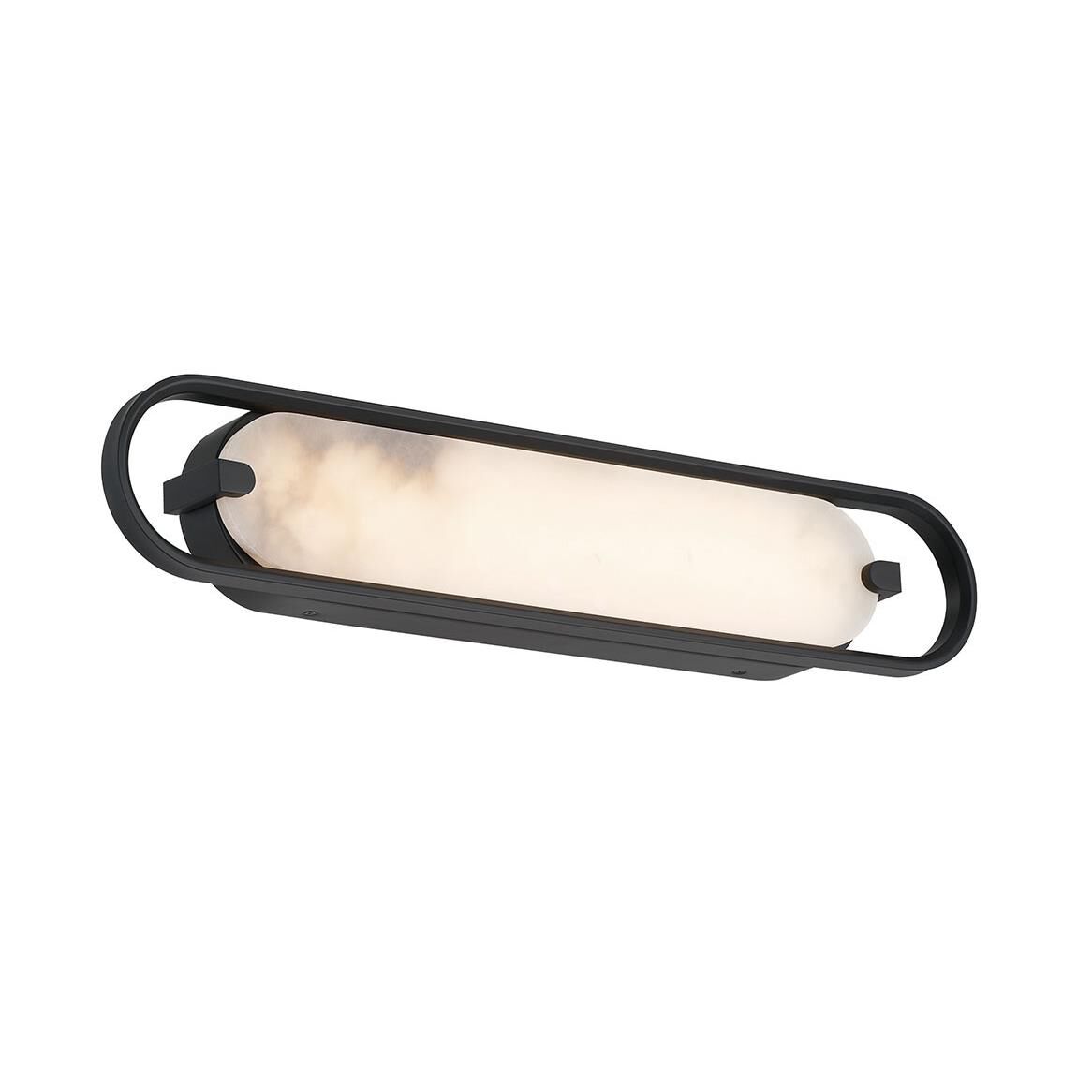 Shown in Black finish and Alabaster glass