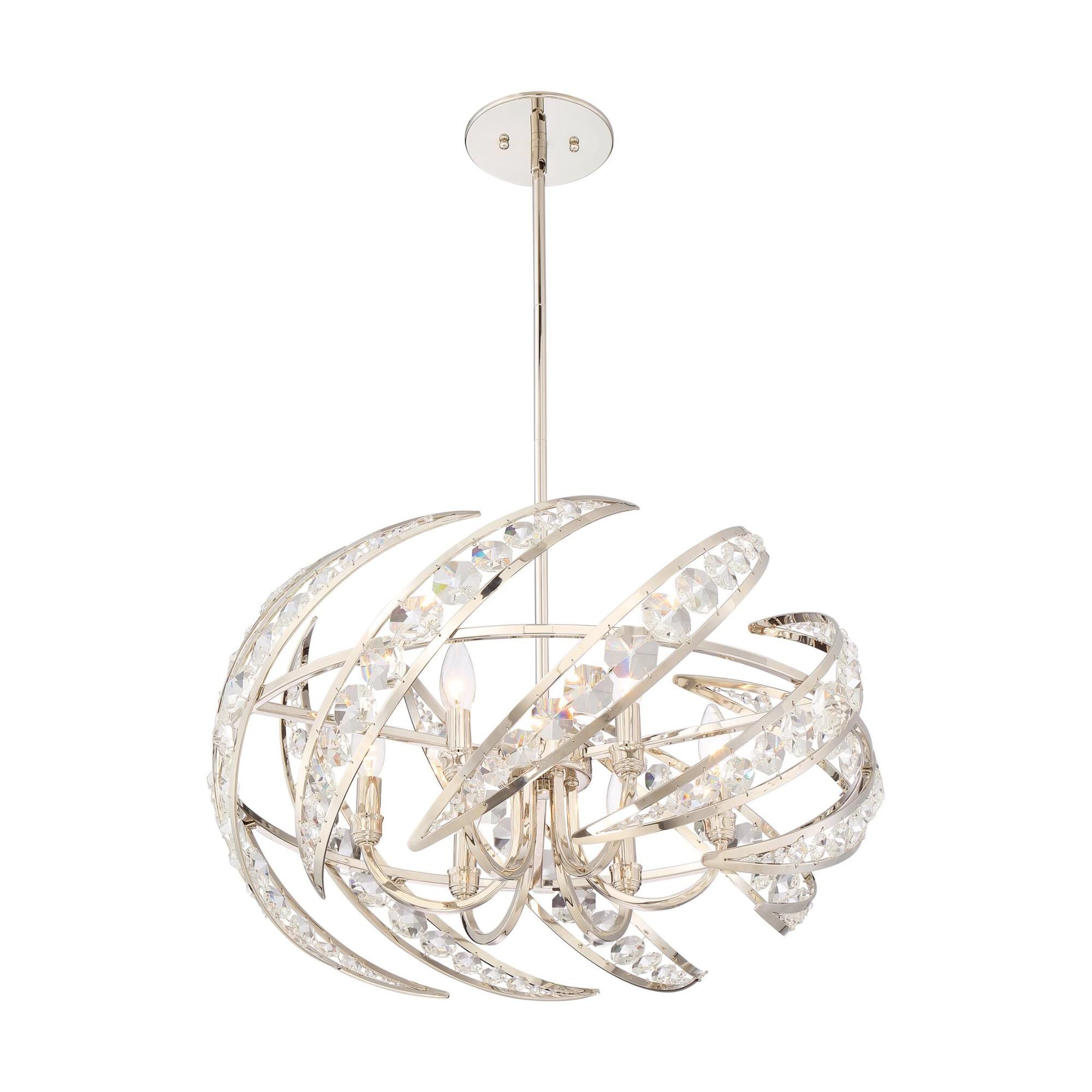 Platinum Collection Crescent 24 Inch Large Pendant by Quoizel