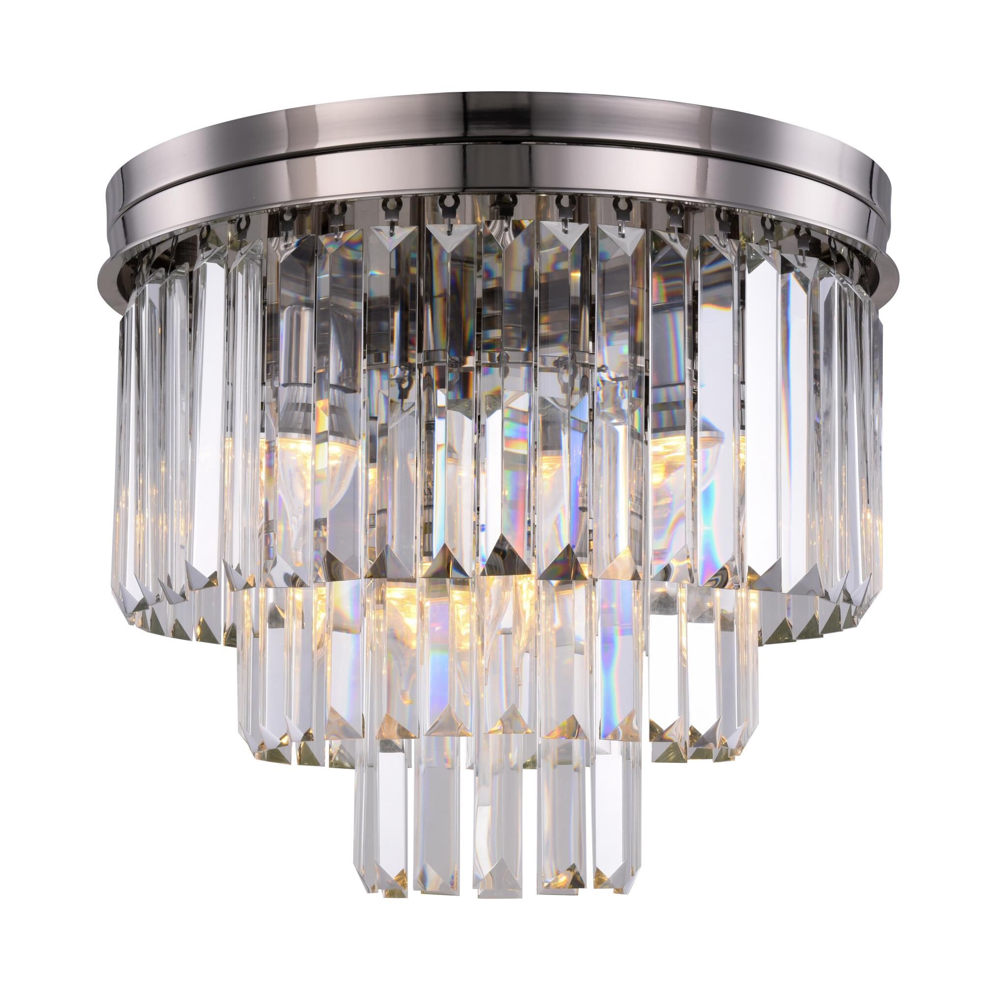 Shown in Polished Nickel finish and Royal Cut crystal and Clear accent