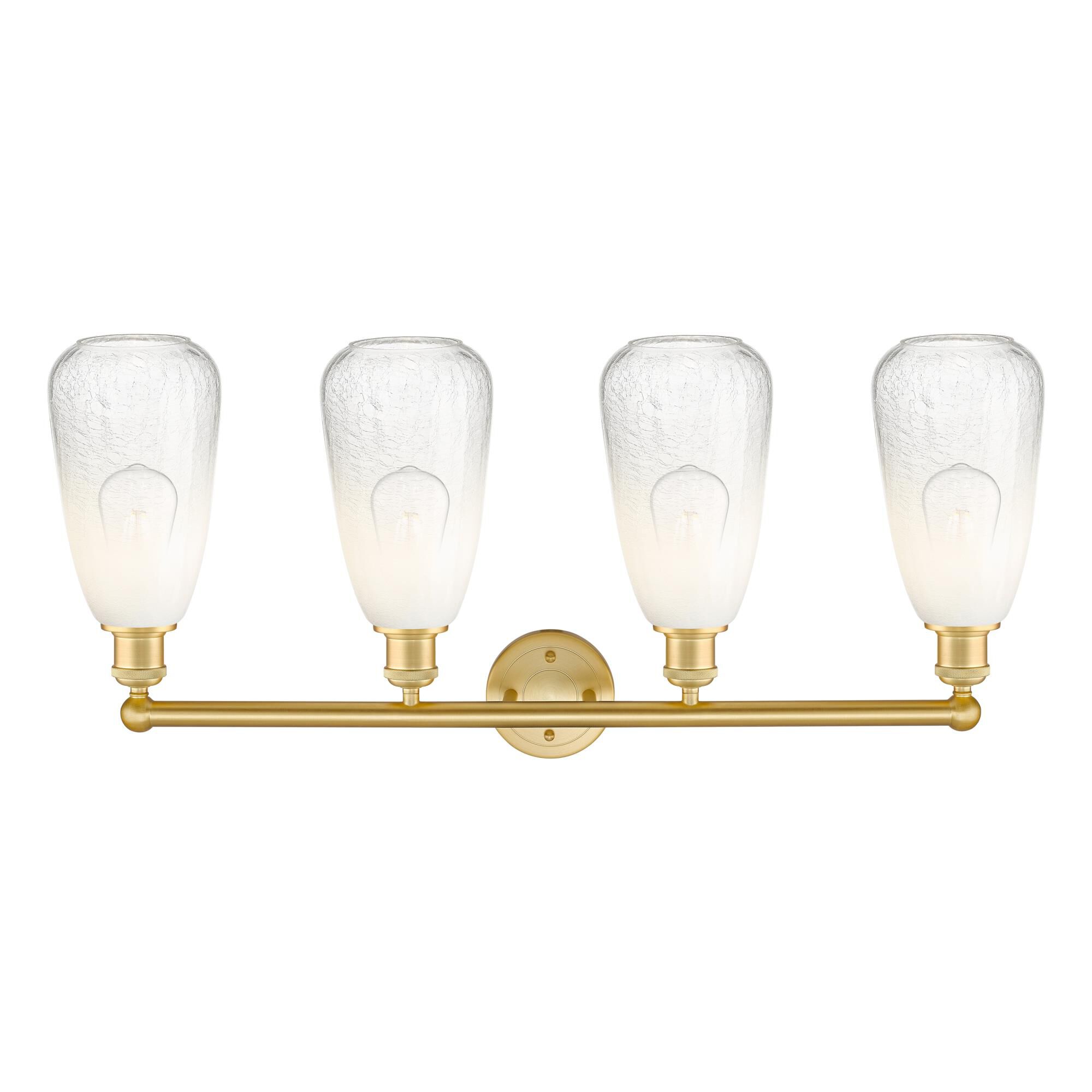 Shown in Satin Gold finish and Opal glass