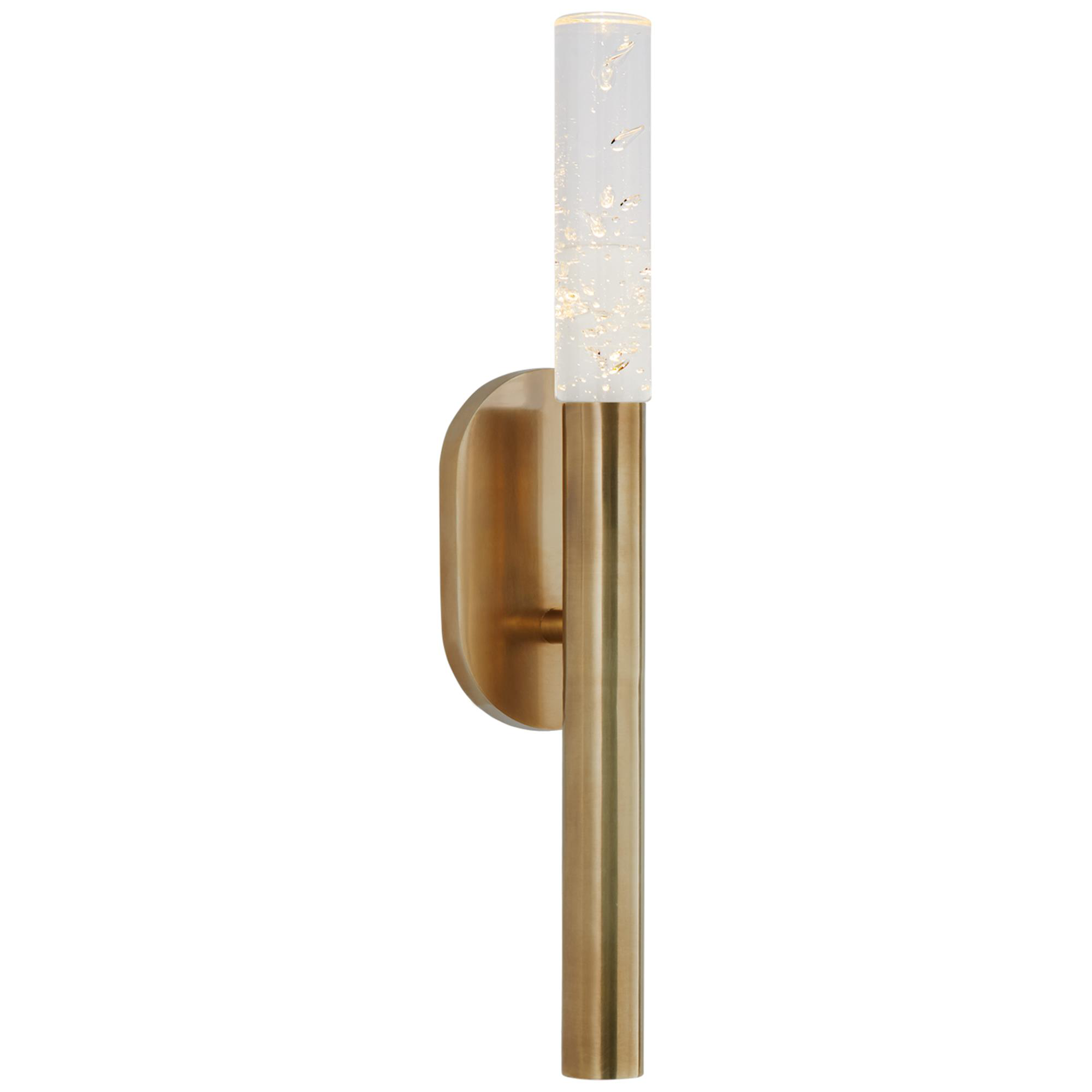 Shown in Antique-Burnished Brass finish and Seeded glass
