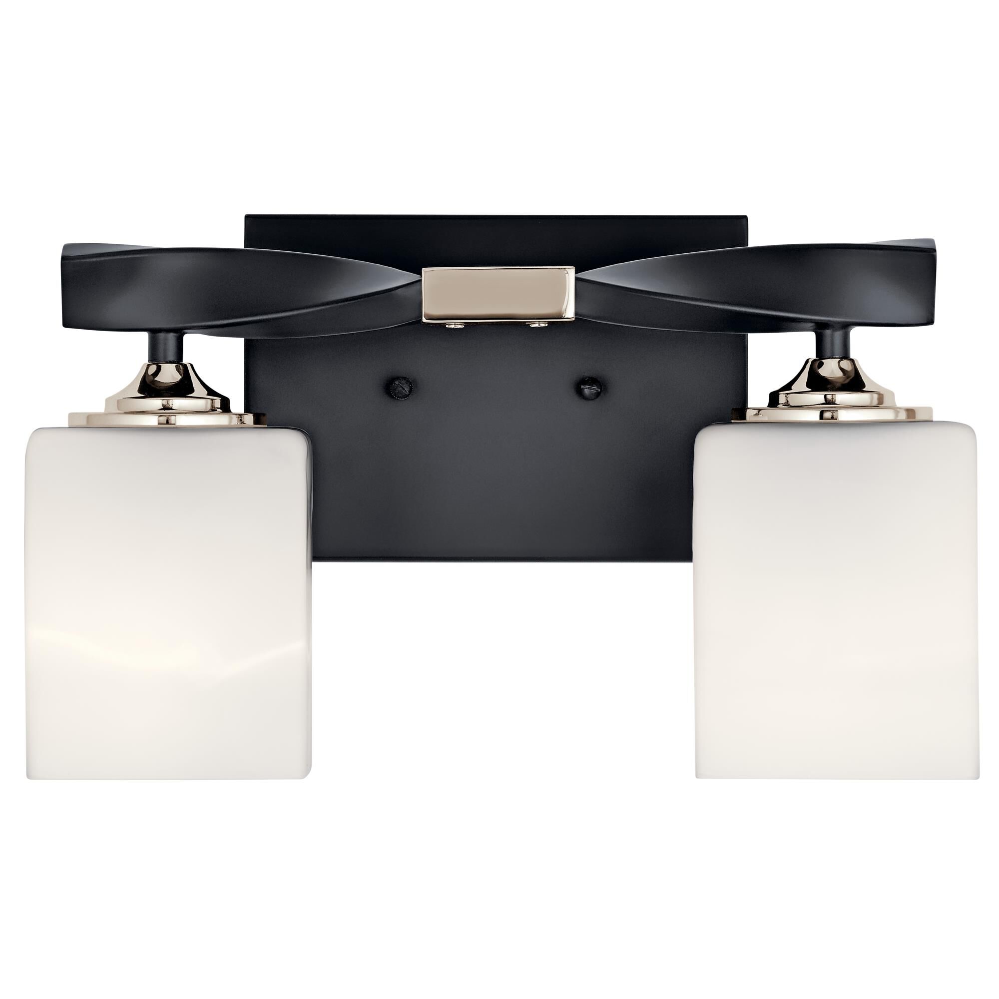 Shown in Black finish and Satin Etched Cased Opal glass