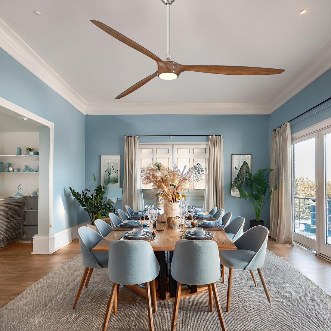 Pierce 84 Inch Ceiling Fan with Light Kit by Minka Aire