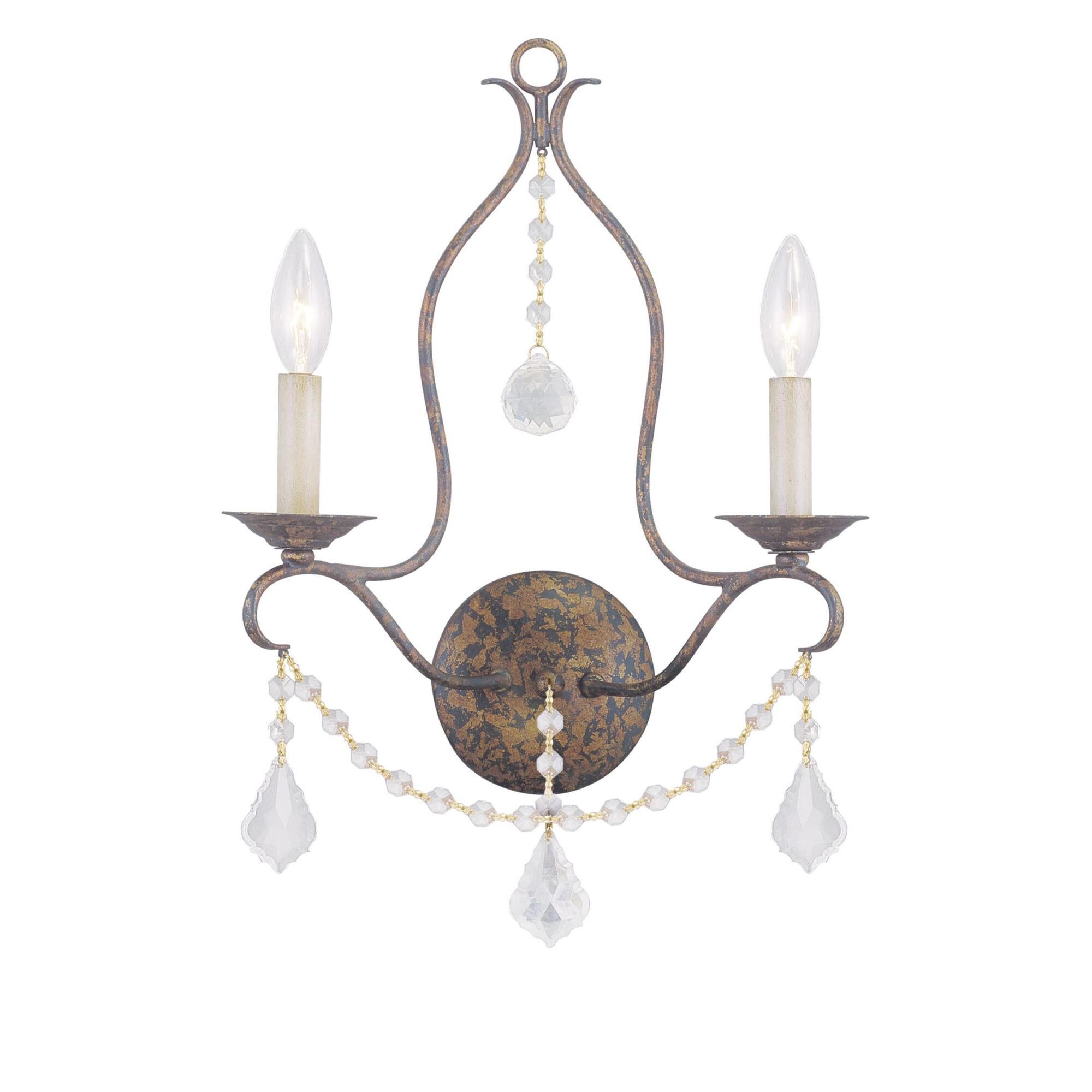 Shown in Venetian Golden Bronze finish and Clear crystal