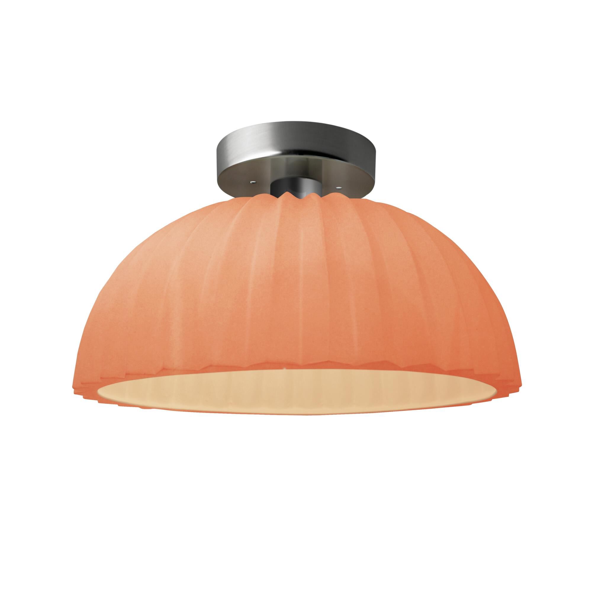 Pleated Dome 13 Inch Semi Flush Mount by Justice Design Group