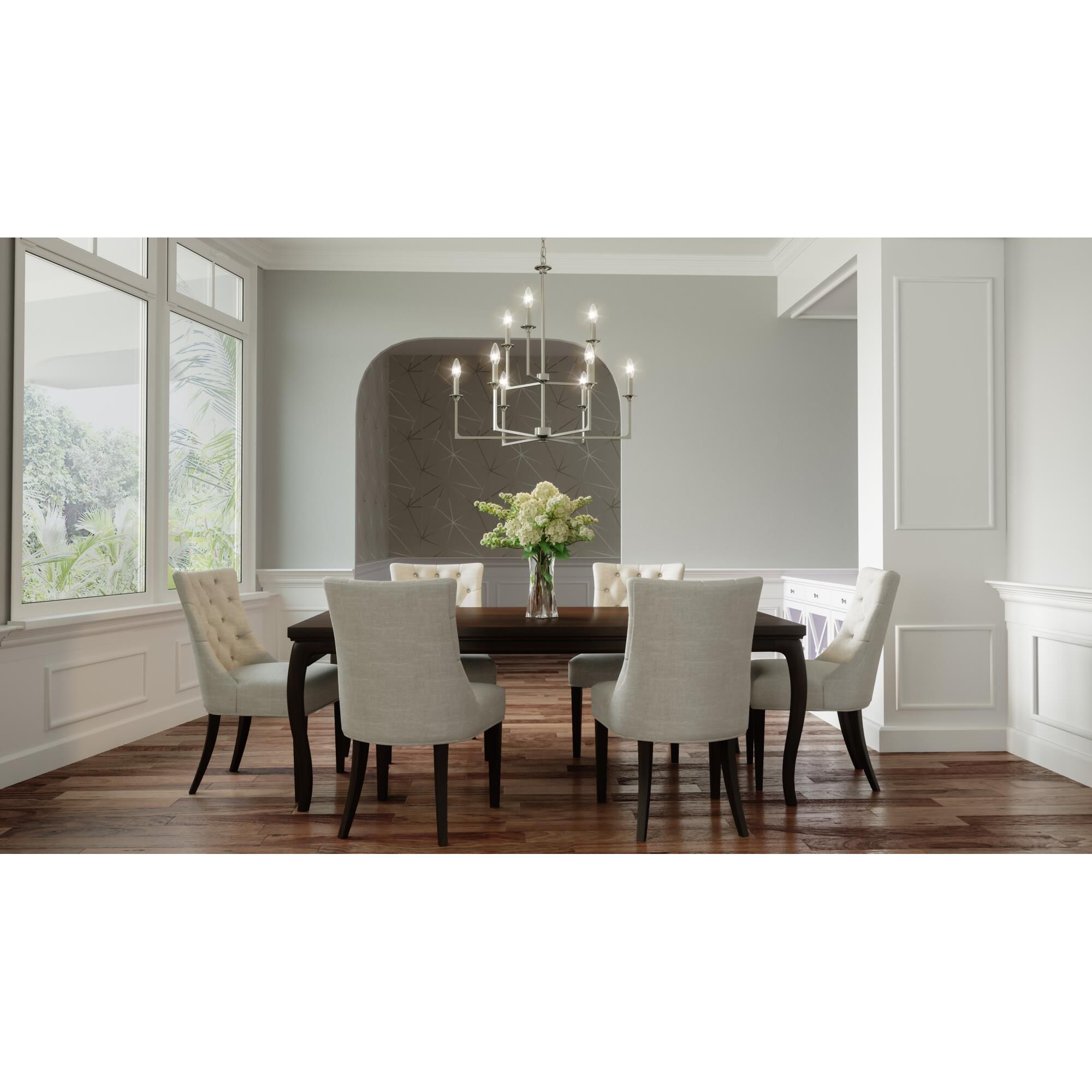 Prescott 32 Inch 9 Light Chandelier by Quoizel