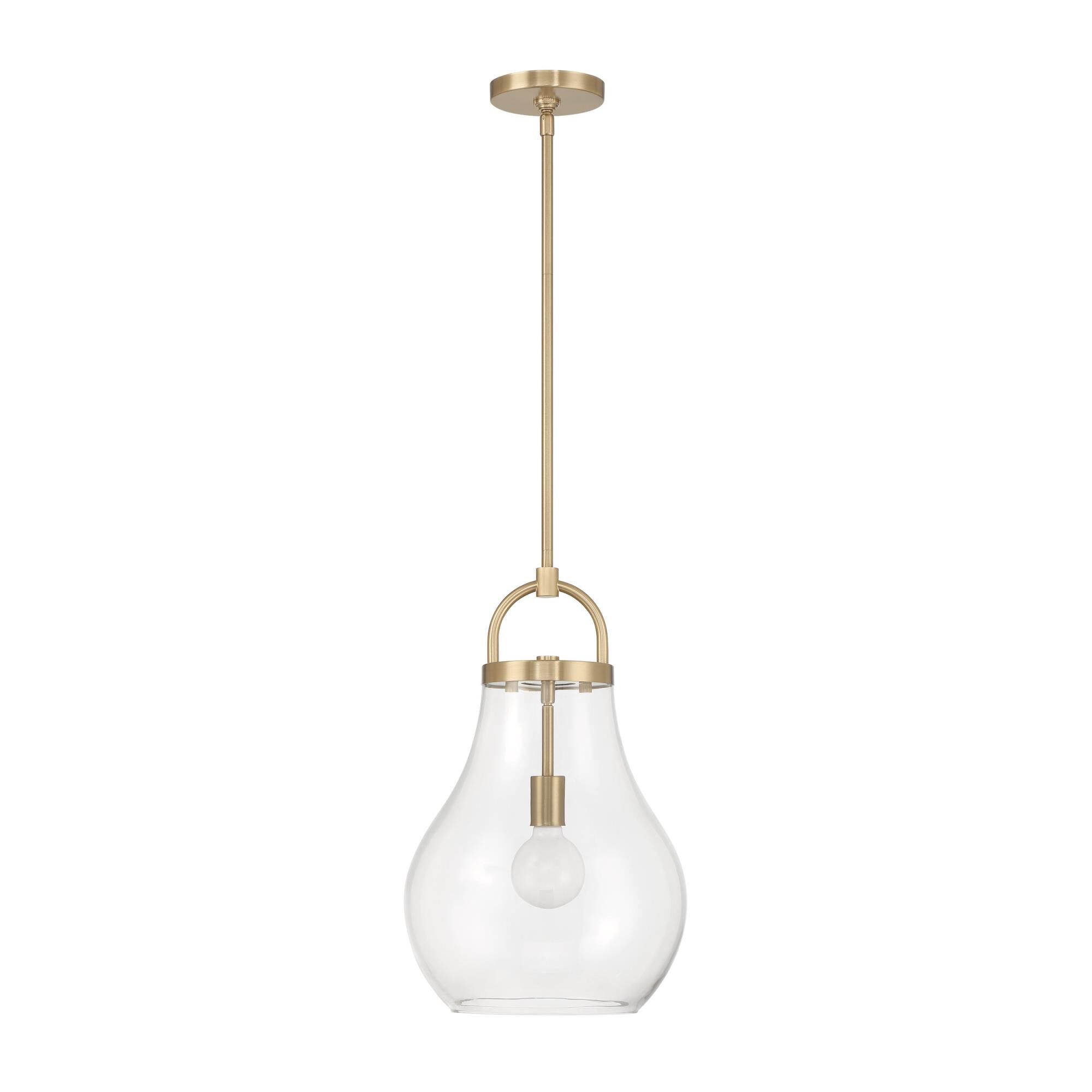 Shown in Champagne Gold finish and Clear glass