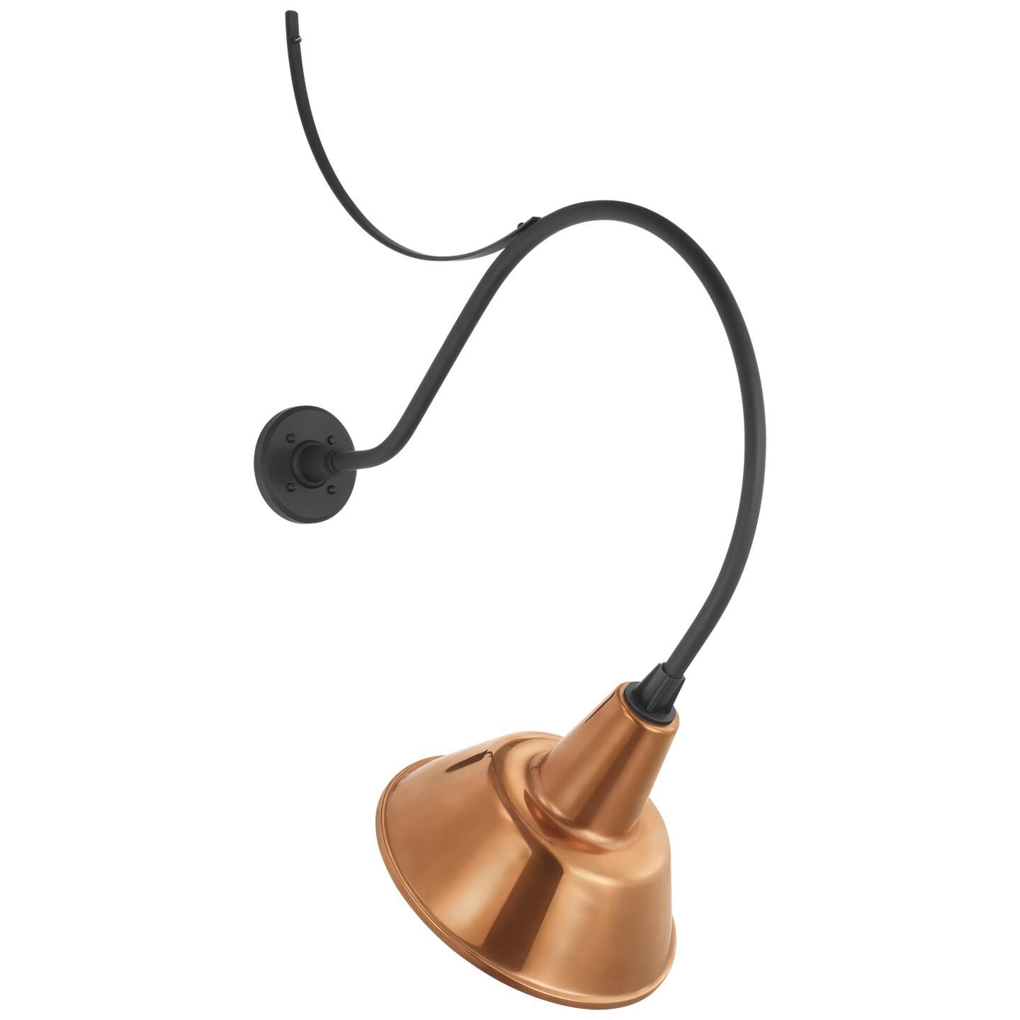 Shown in Matte Black finish and Copper shade