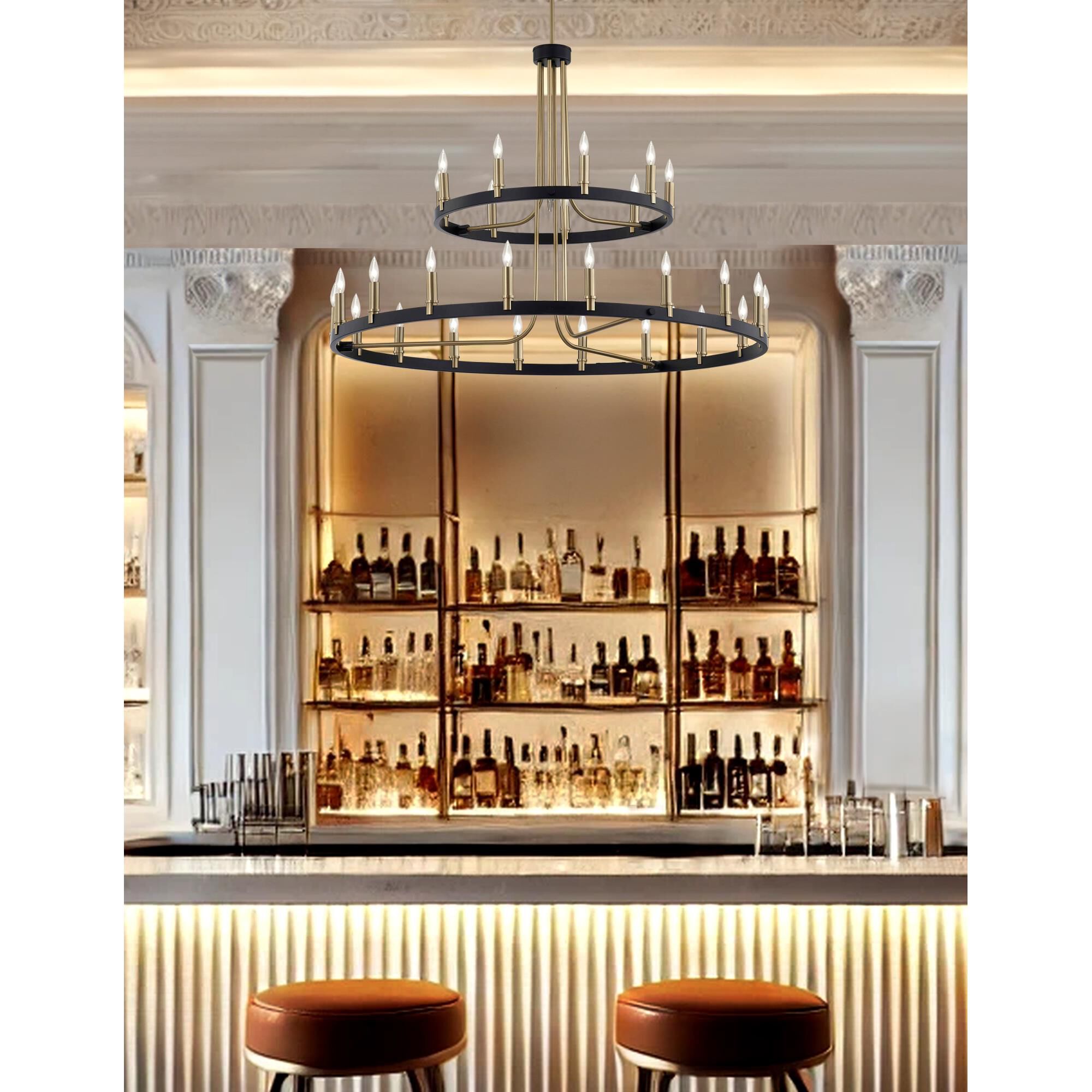 Clayton 42 Inch 27 Light LED Chandelier by Justice Design Group