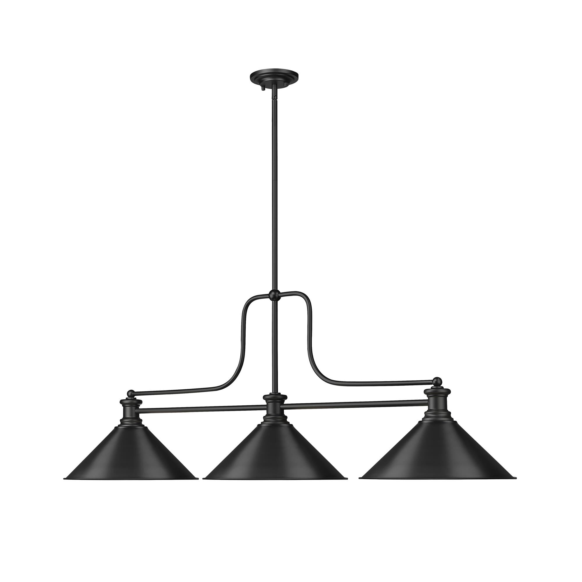 Shown in Matte Black finish and Matte Black shade