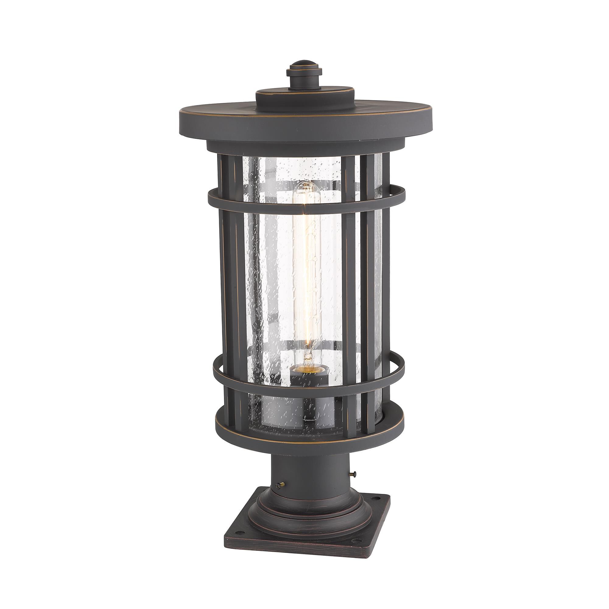Shown in Oil Rubbed Bronze finish and Glass shade