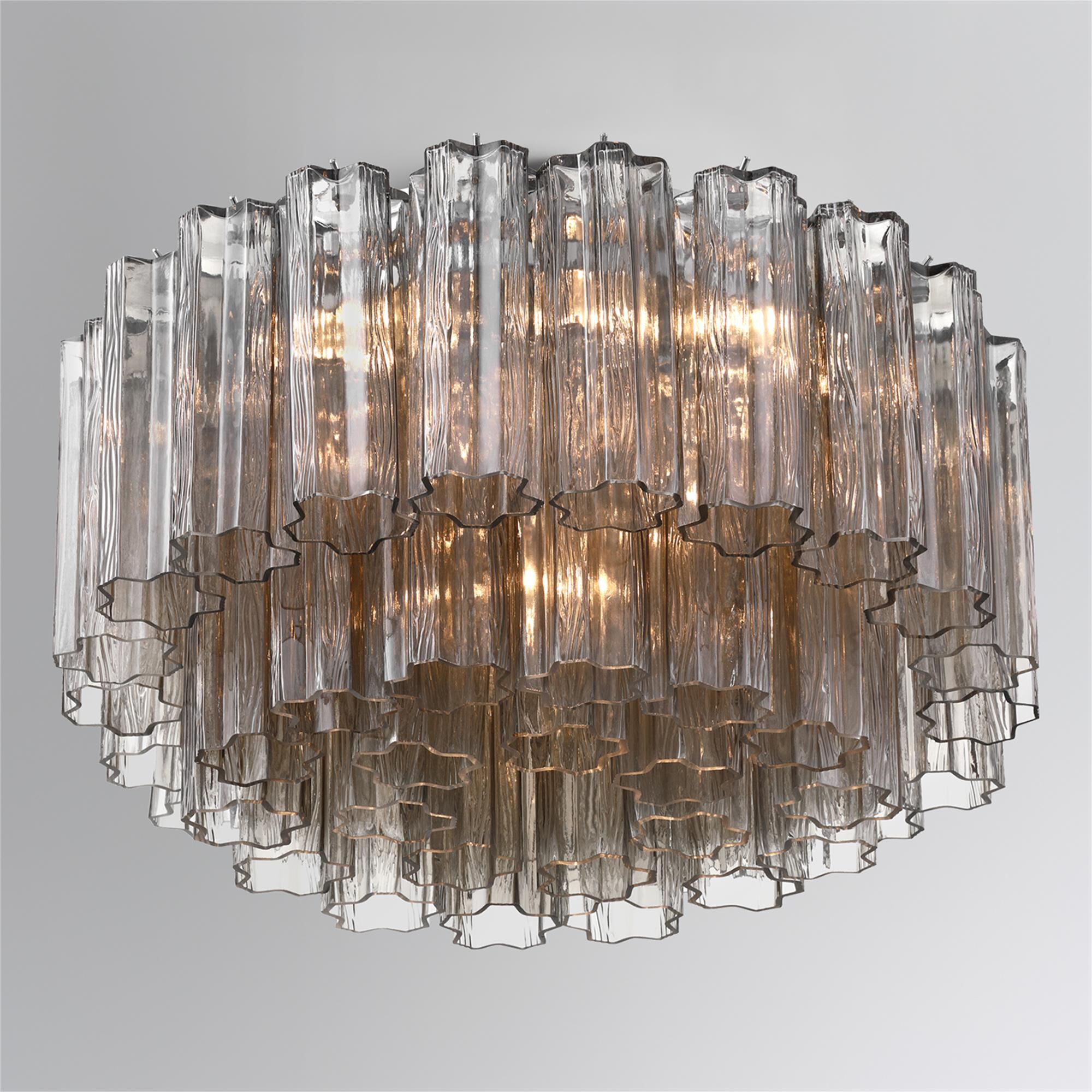 Shown in Polished Chrome finish and Tronchi Smoke glass