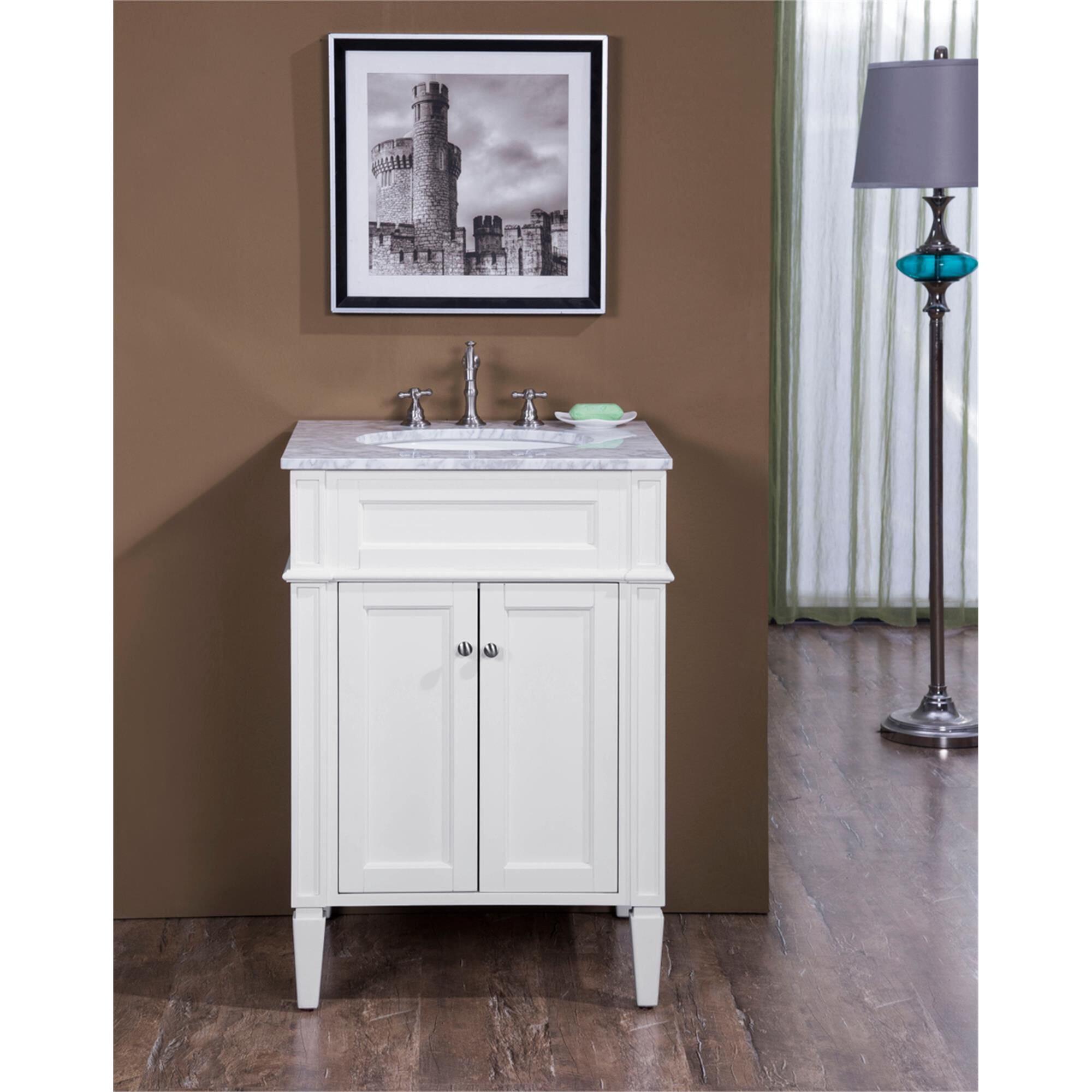 Shown in White finish