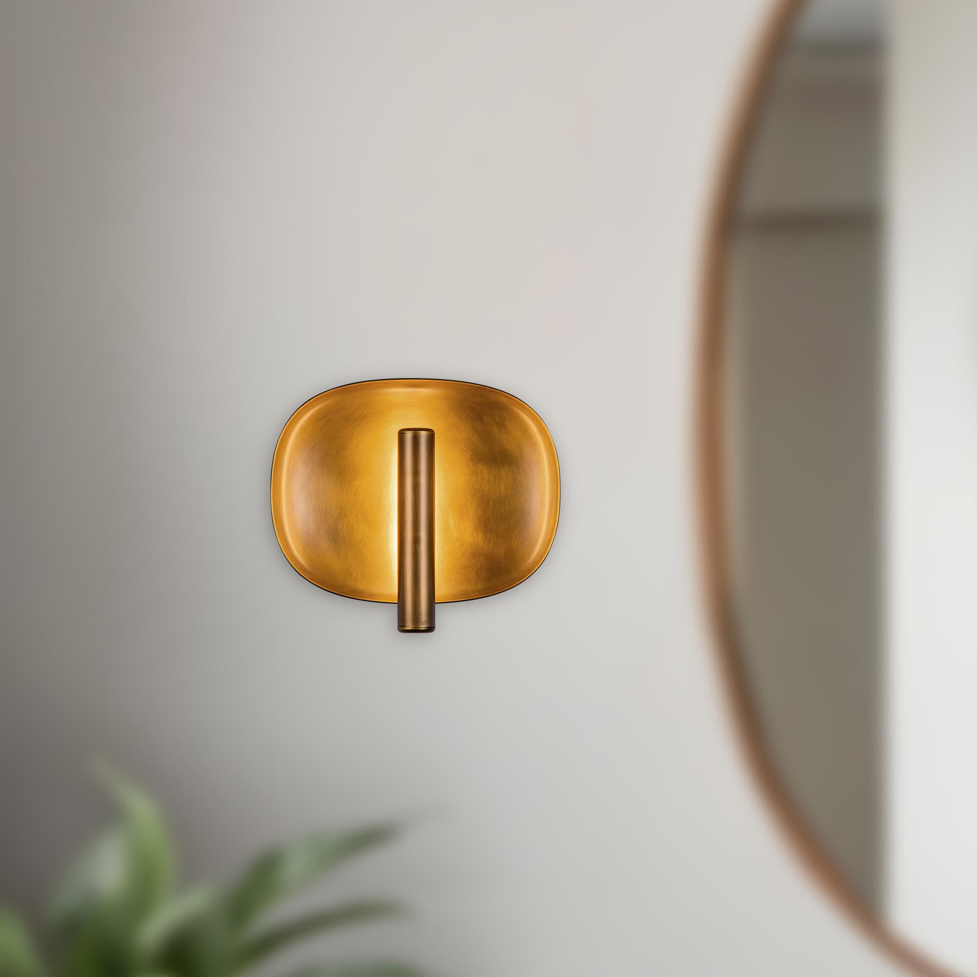 Shown in Vintage Brass finish and Frosted Acrylic Diffuser glass