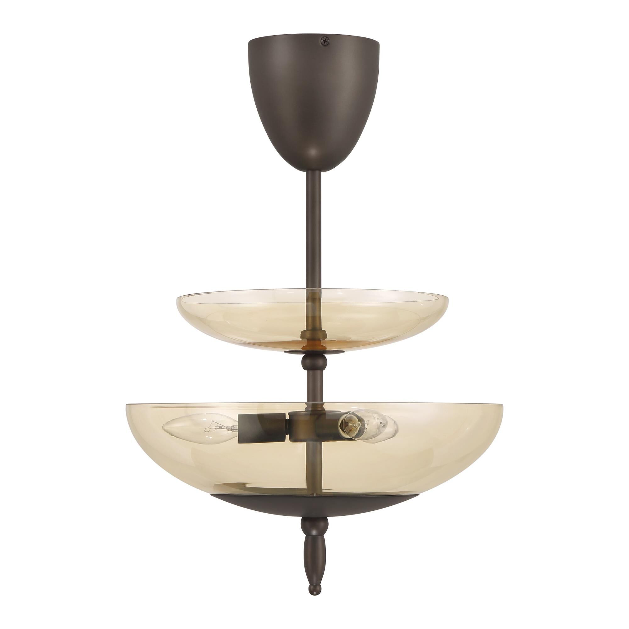 Shown in Forged Bronze finish and Smoked Amber glass