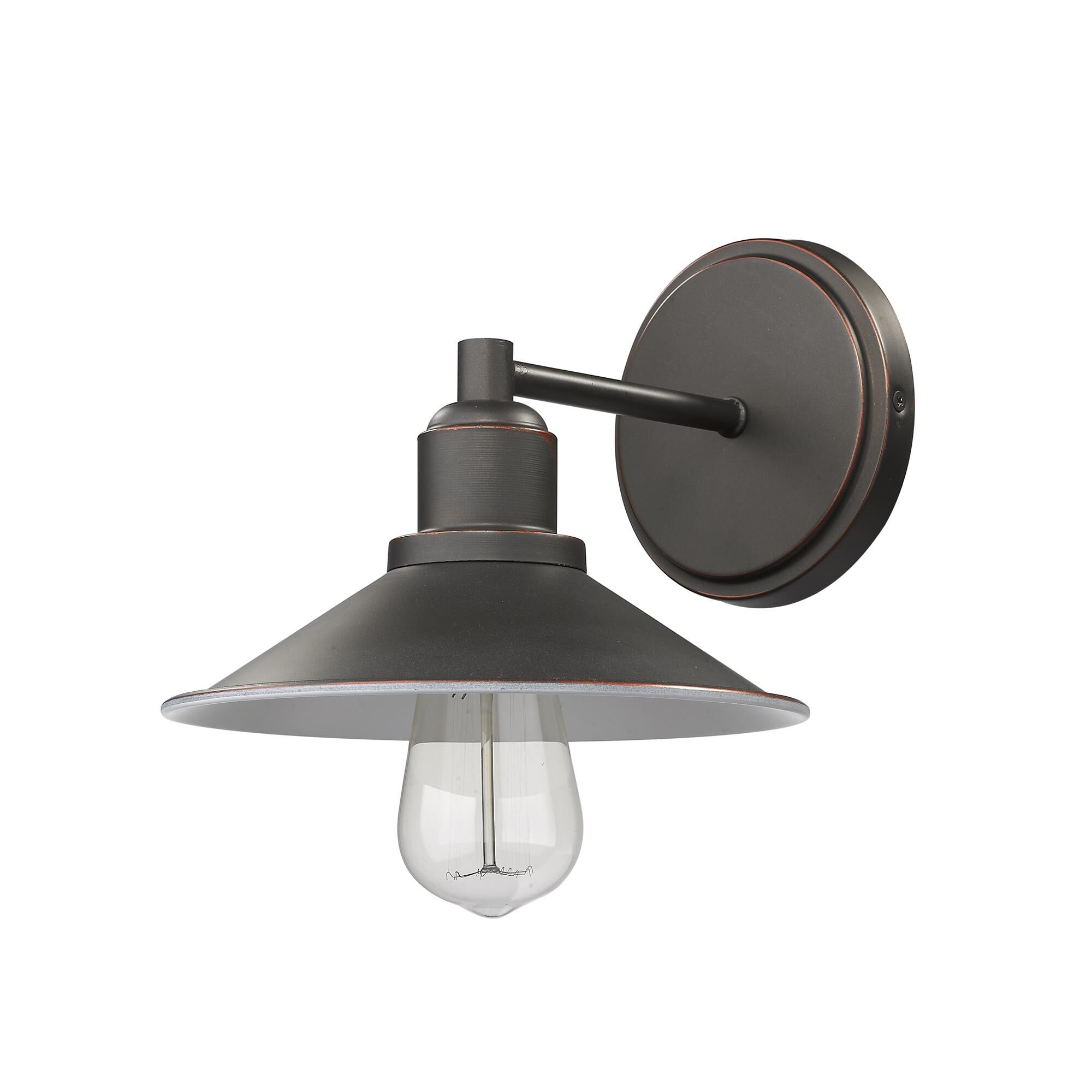 Shown in Olde Bronze finish and Steel glass and Steel shade