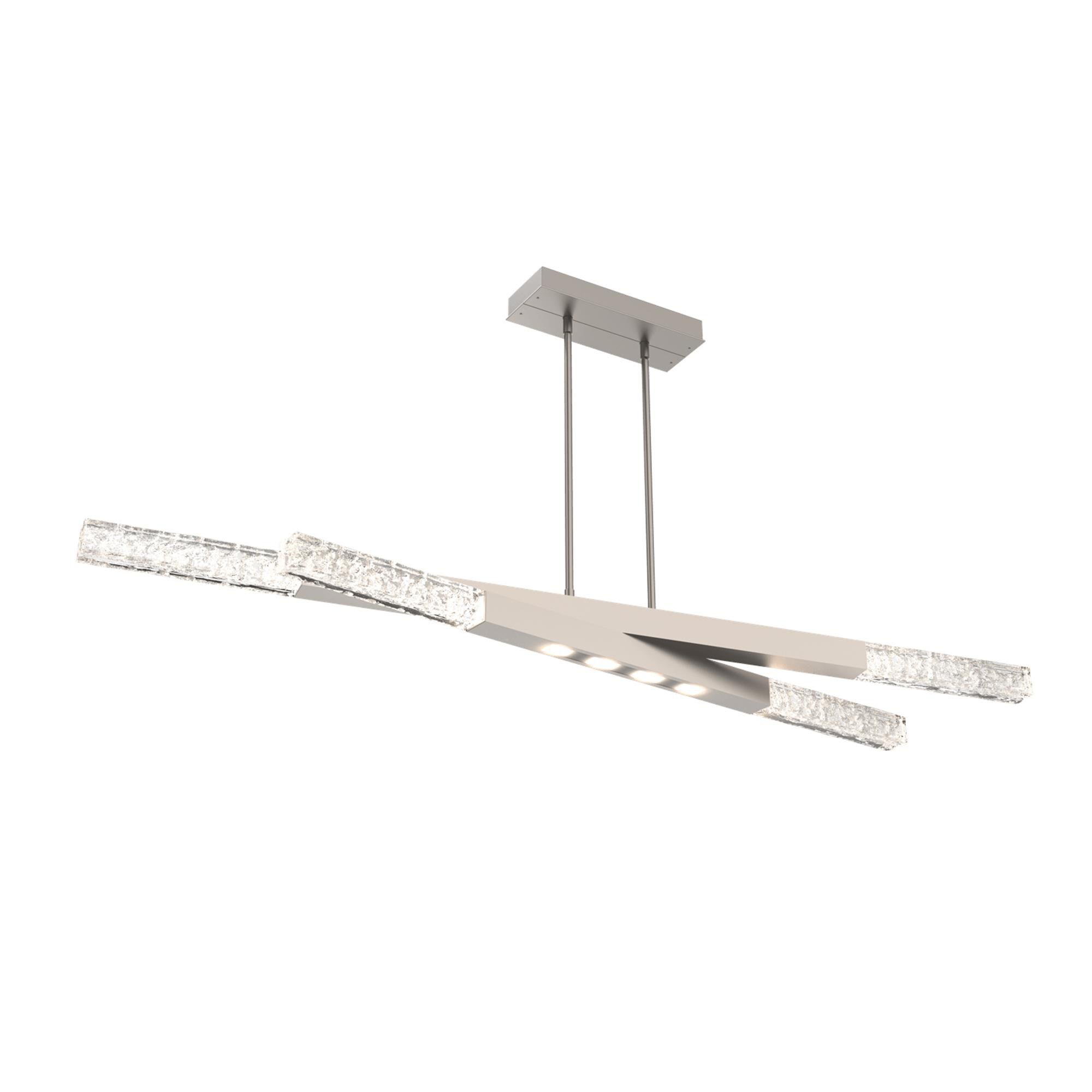 Shown in Beige Silver finish and Clear glass