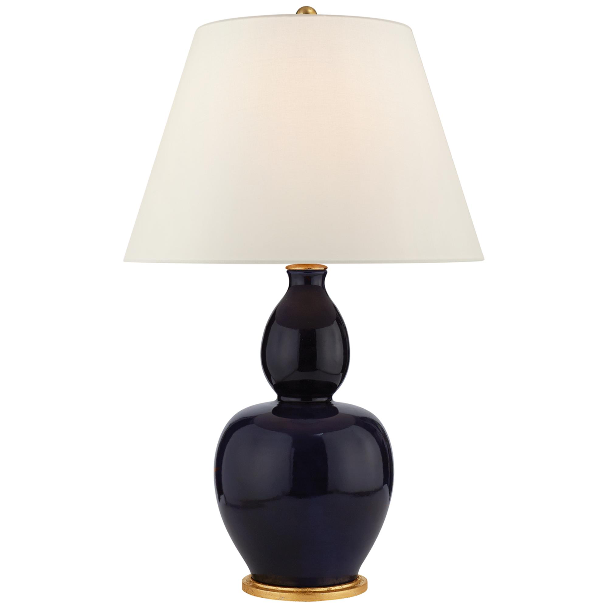 Shown in Denim Porcelain finish and Linen shade