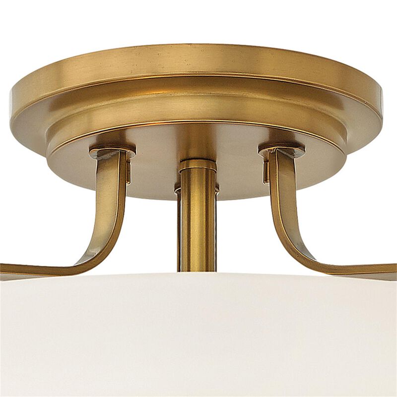 Harper 18 Inch 3 Light Semi Flush Mount by Hinkley