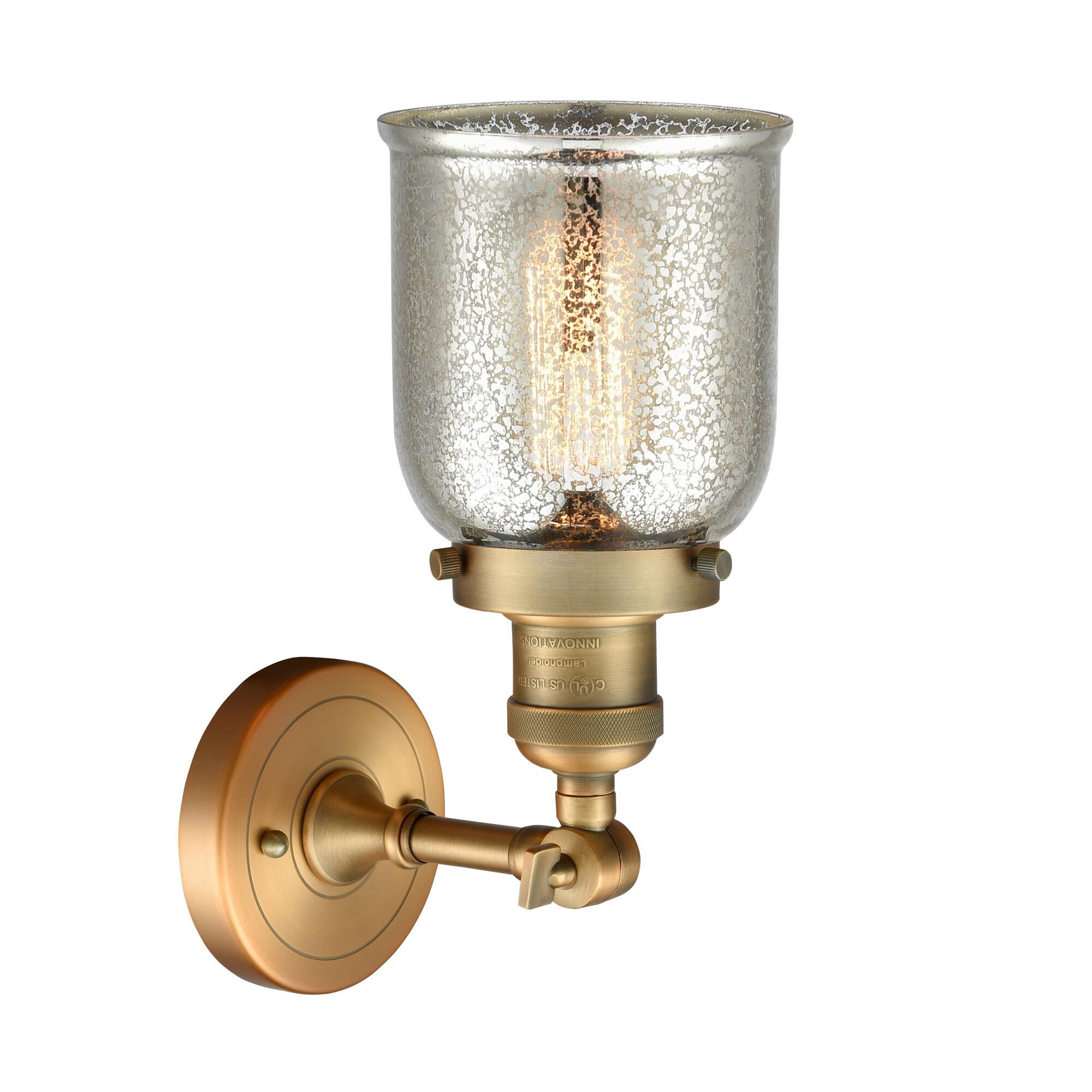 Shown in Brushed Brass finish and Silver Mercury glass