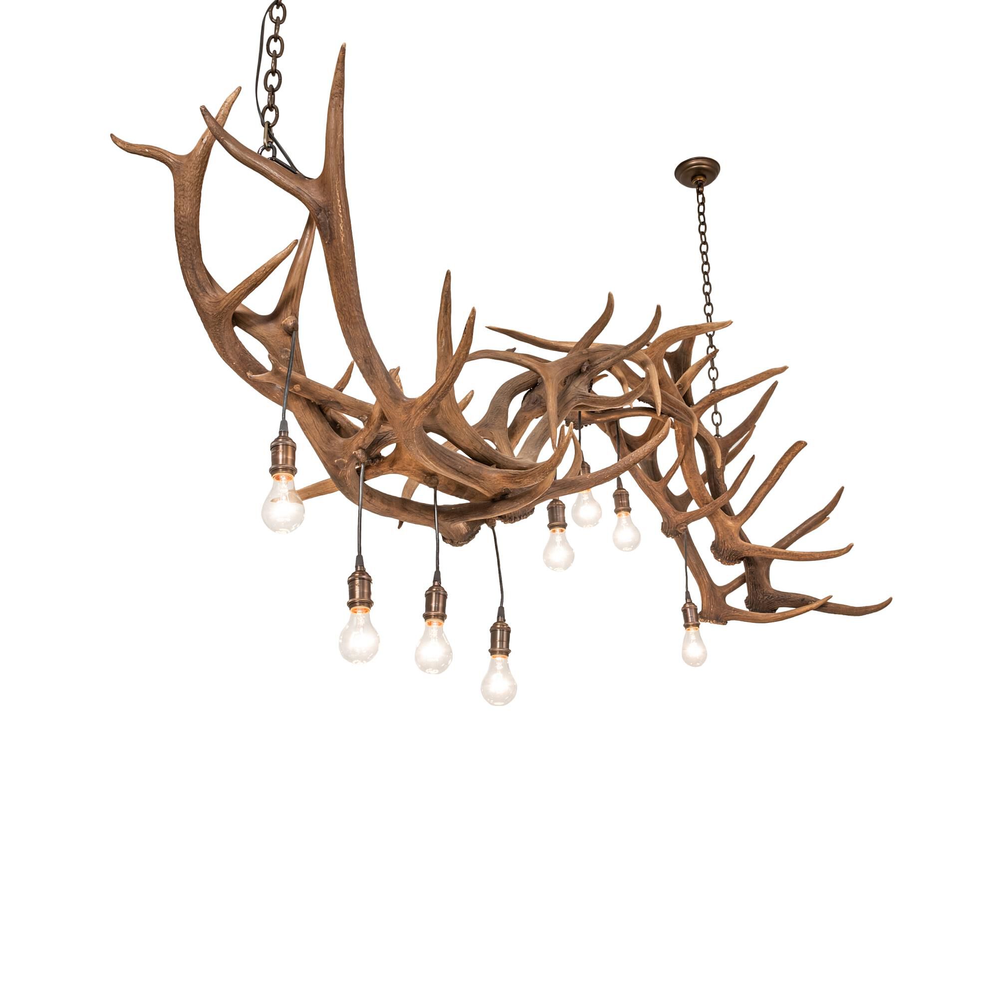 Antlers 74 Inch 8 Light Linear Suspension Light by Meyda Lighting