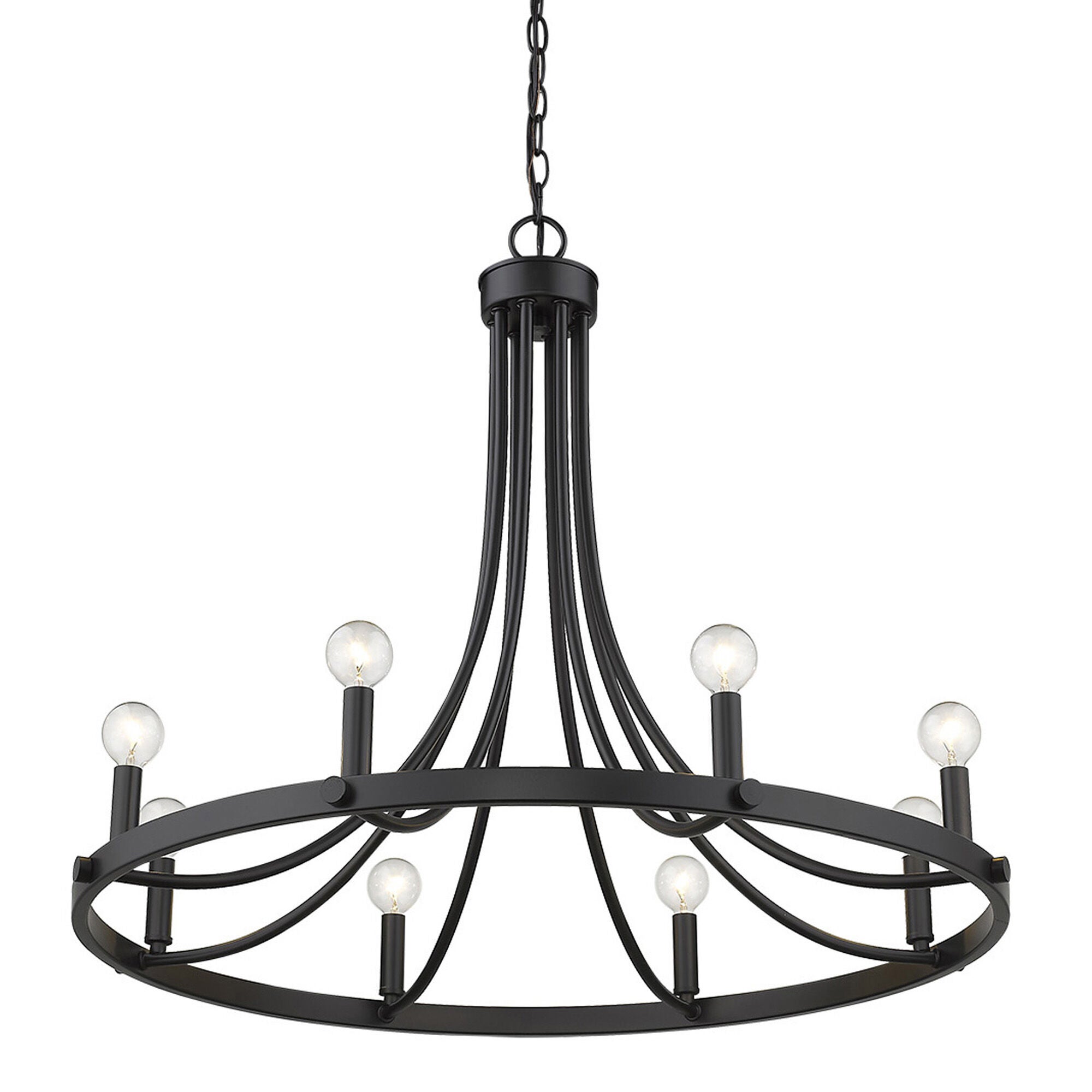 Shown in Matte Black finish and -- glass and -- shade