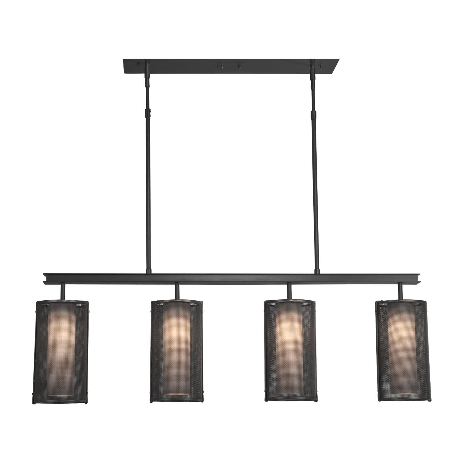 Uptown Mesh 43 Inch 4 Light Linear Suspension Light by Hammerton Studio