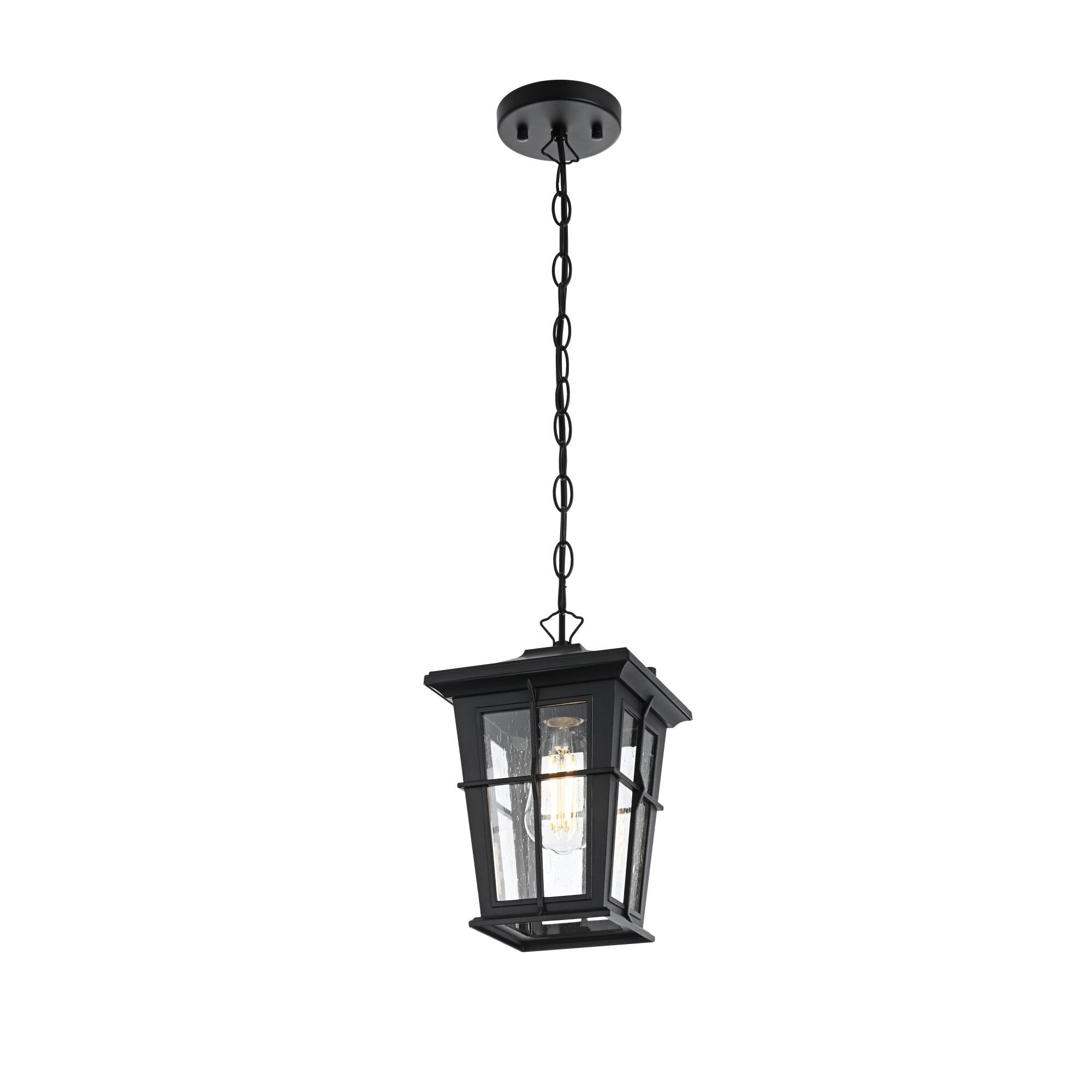 Bodine 7 Inch Outdoor Hanging Lantern by Elegant Lighting