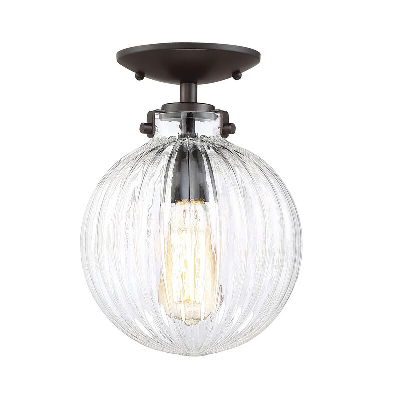 8 Inch 1 Light LED Semi Flush Mount by Meridian Lighting