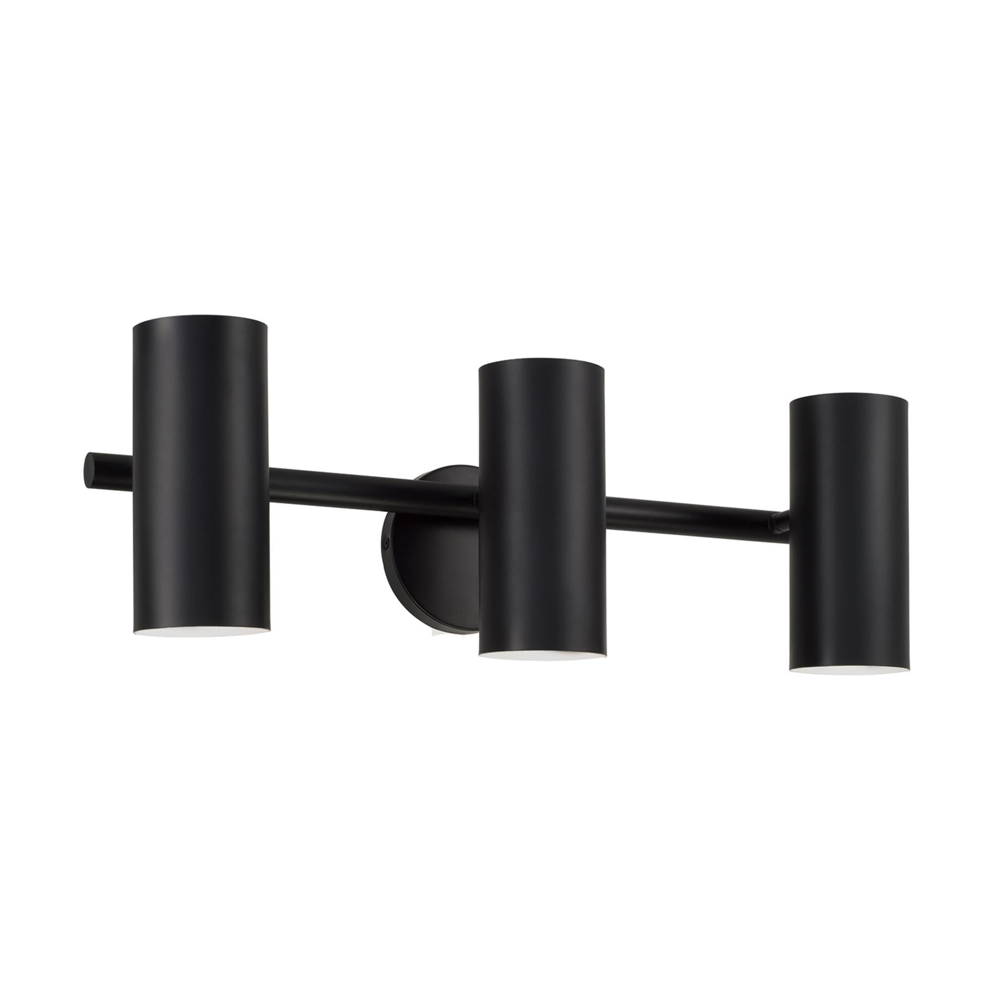 Shown in Matte Black finish and Matte Black Metal s With White Interior shade